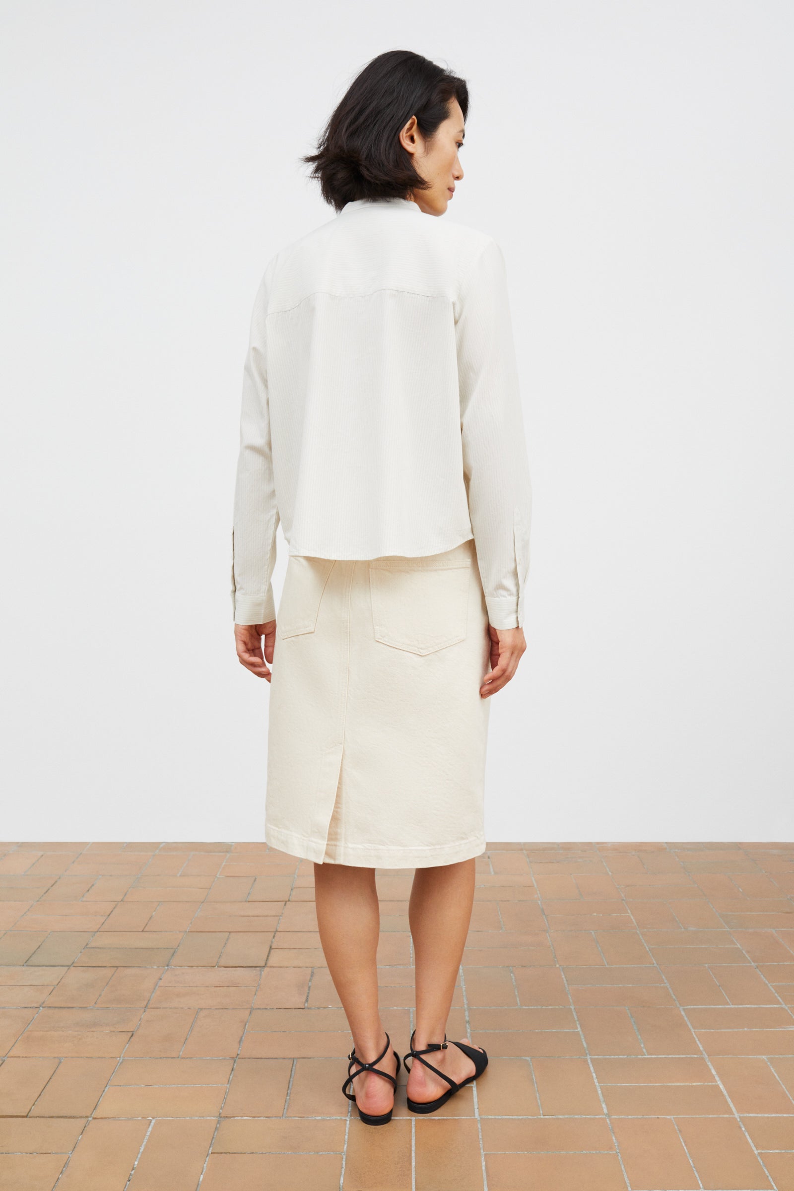 Skall Studio Agnes shirt Shirt Light blue/White stripe