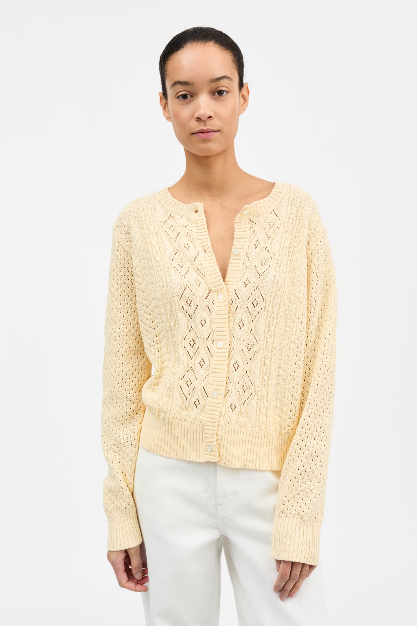 Skall Studio Alexa cardigan Cardigan Pastel yellow