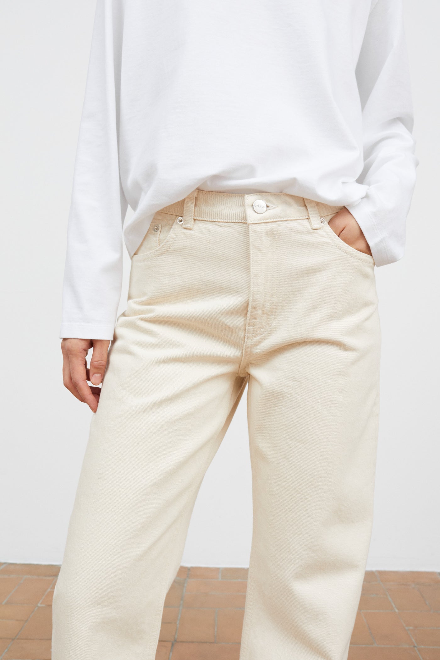 Skall Studio Allison cropped jeans Jeans Ecru