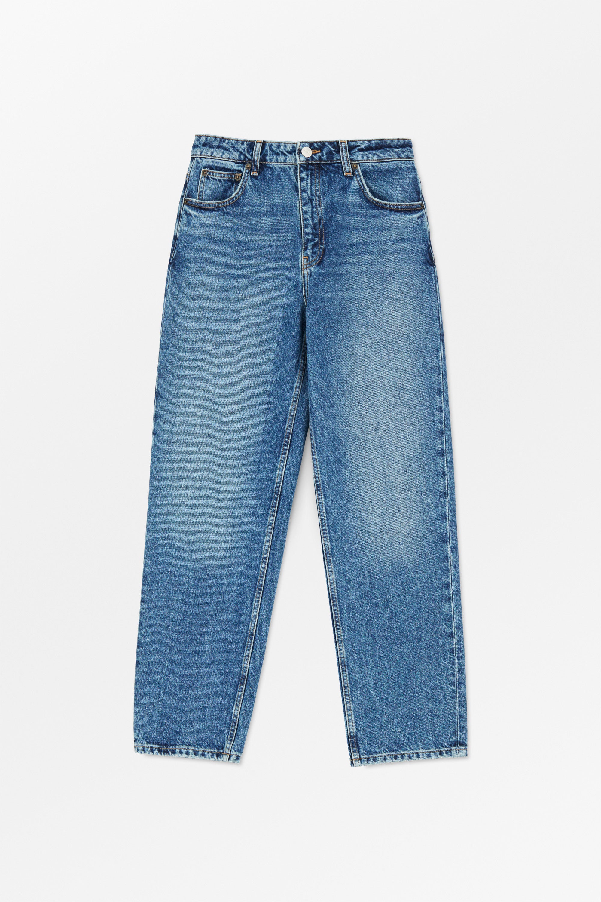 Allison cropped jeans - Mid blue – Skall Studio ENG