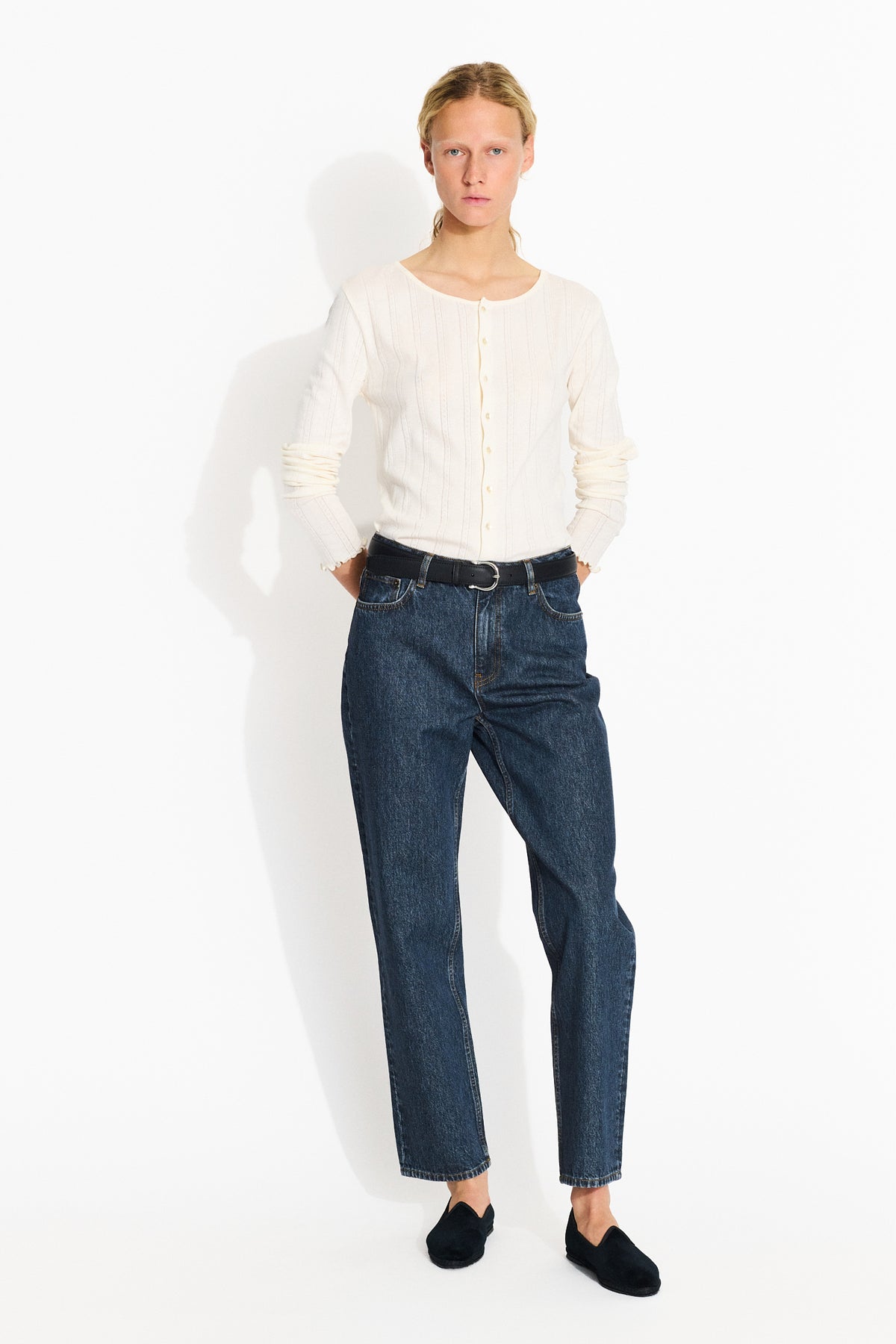 Skall Studio Allison cropped jeans Jeans Washed storm blue