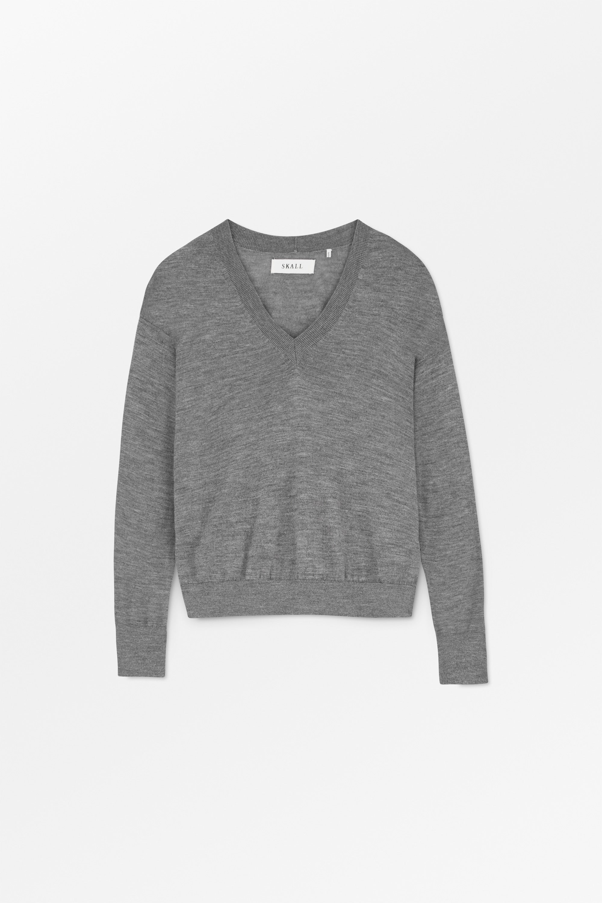 Skall Studio Amethyst V-neck jumper Jumper Grey melange