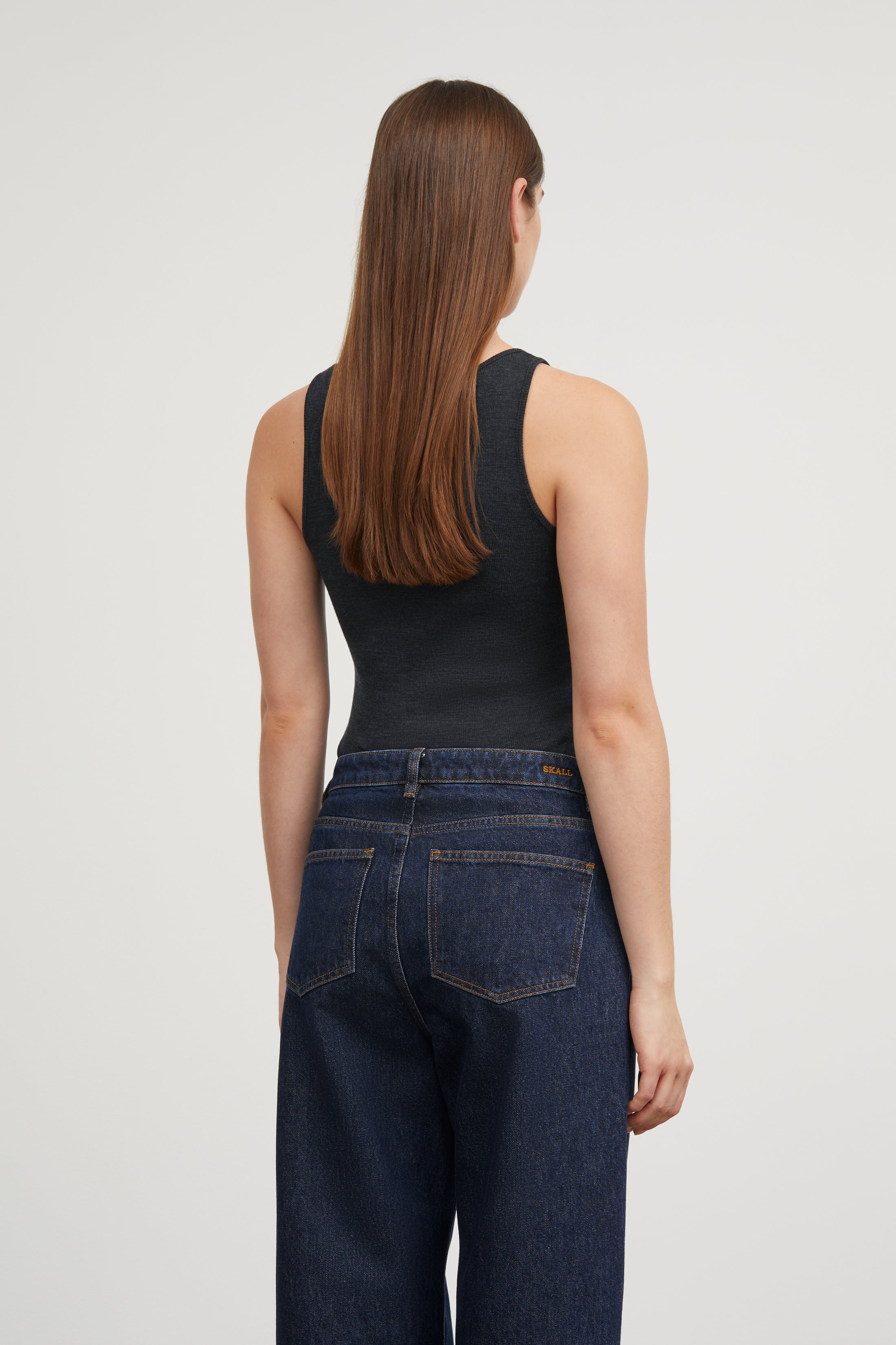 Skall Studio Amy top Top Dark Grey Melange