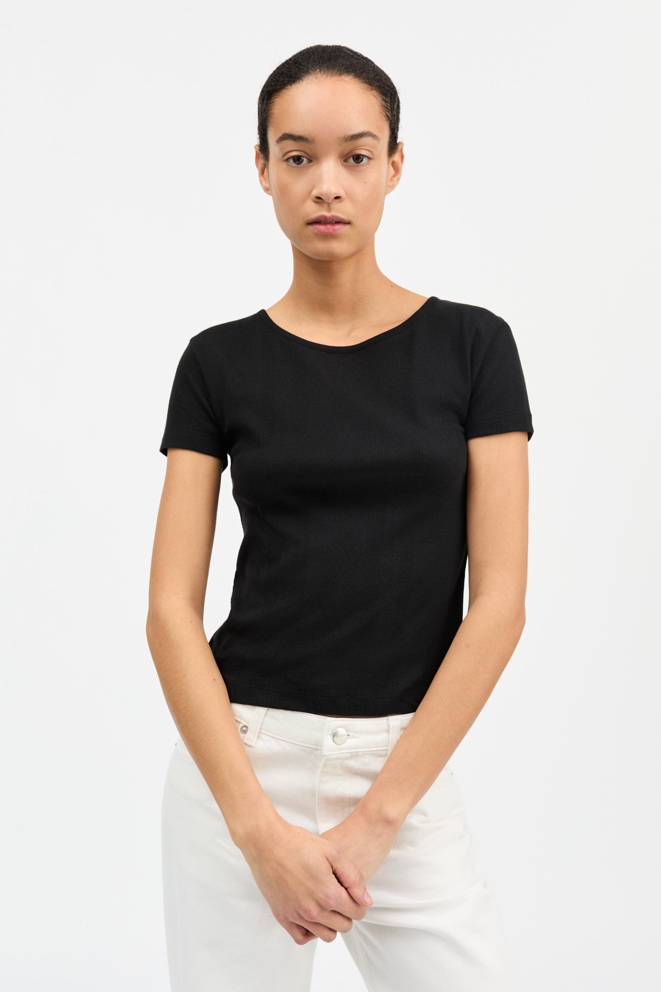 Skall Studio Anna cap sleeve tee Tank top Black
