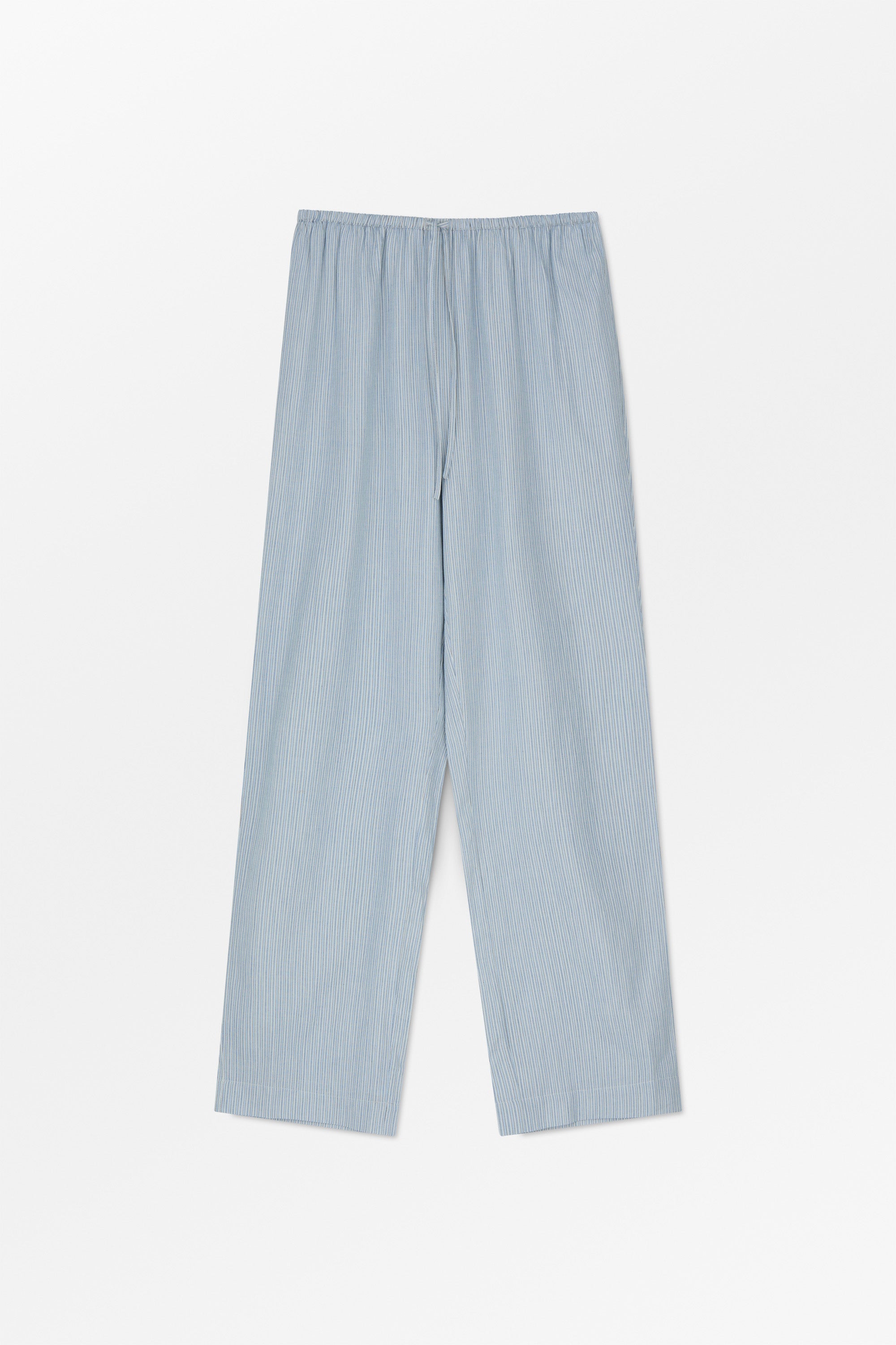 Aude pants - Tiny blue stripe – Skall Studio ENG