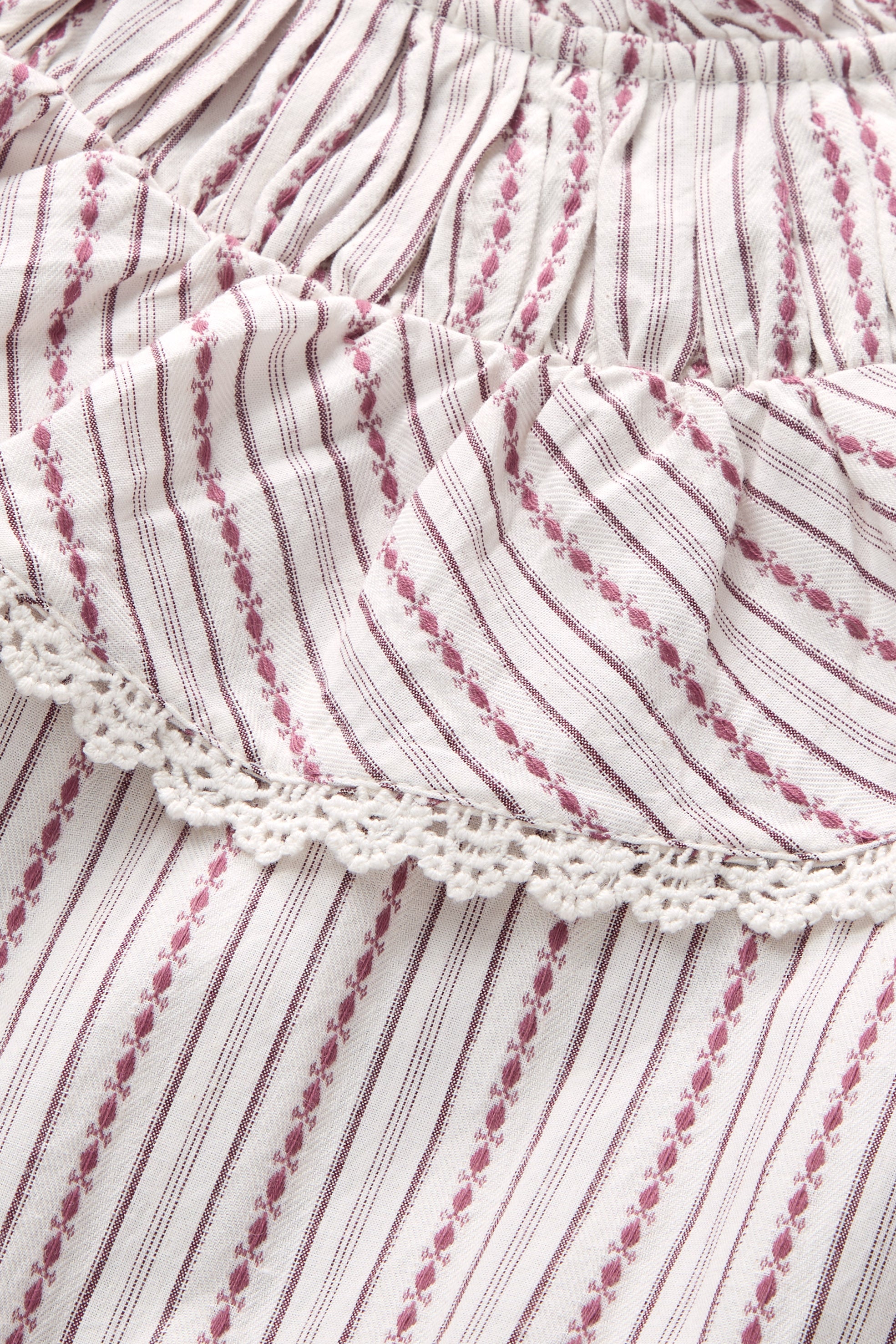 Skall Studio Claudette dress Dress Raspberry/Cream stripe