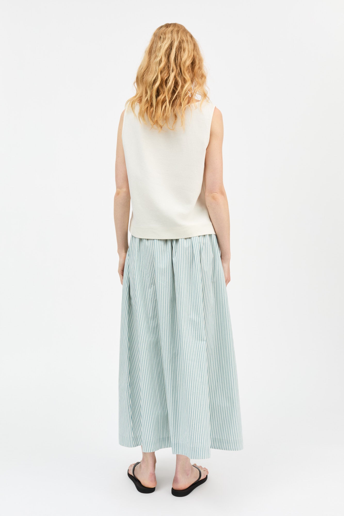Skall Studio Dagny skirt Skirt White/Aqua stripe