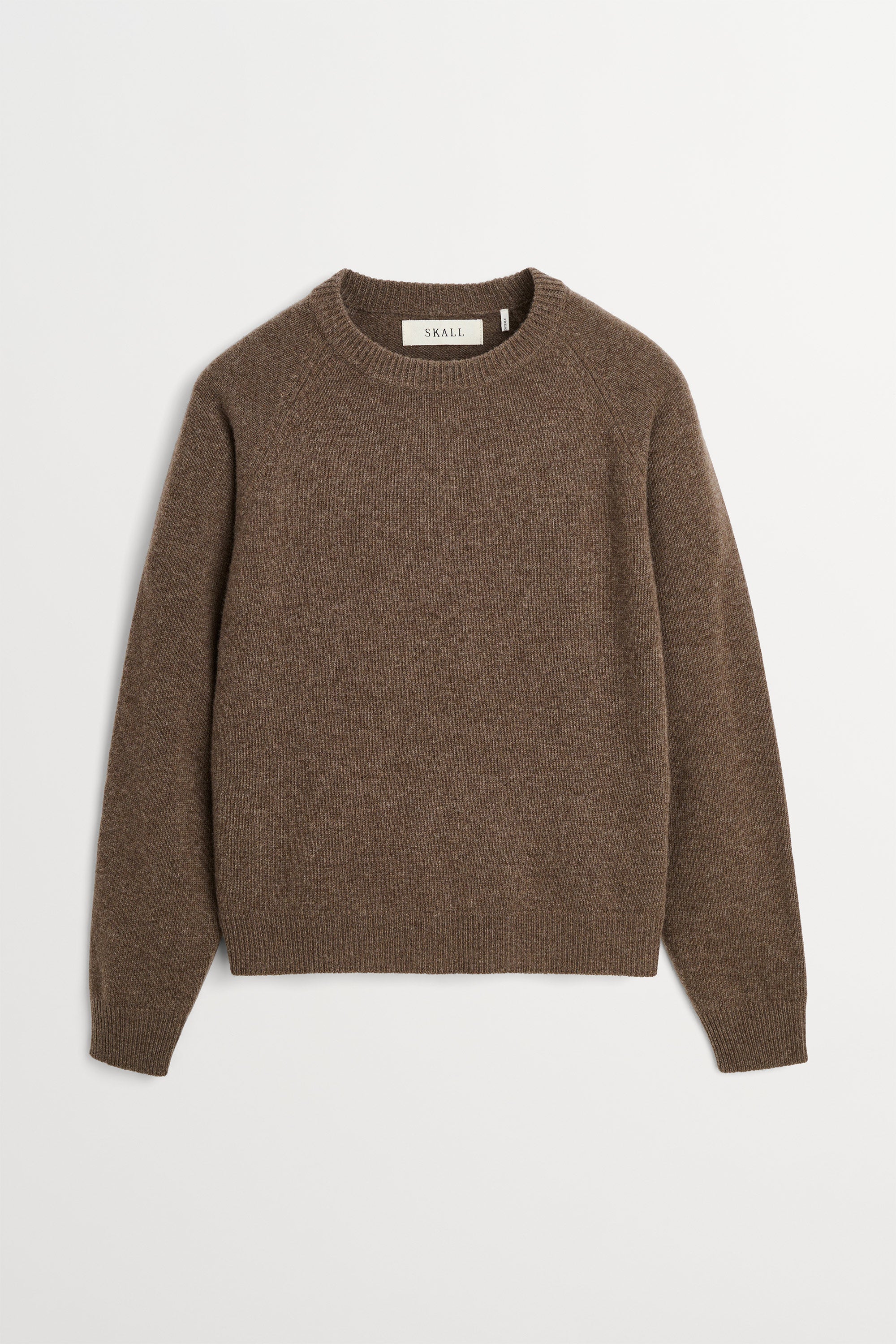 STONE  クルーネックニット ブラウン M Drew o-neck - Stone mélange – Skall Studio ENG
