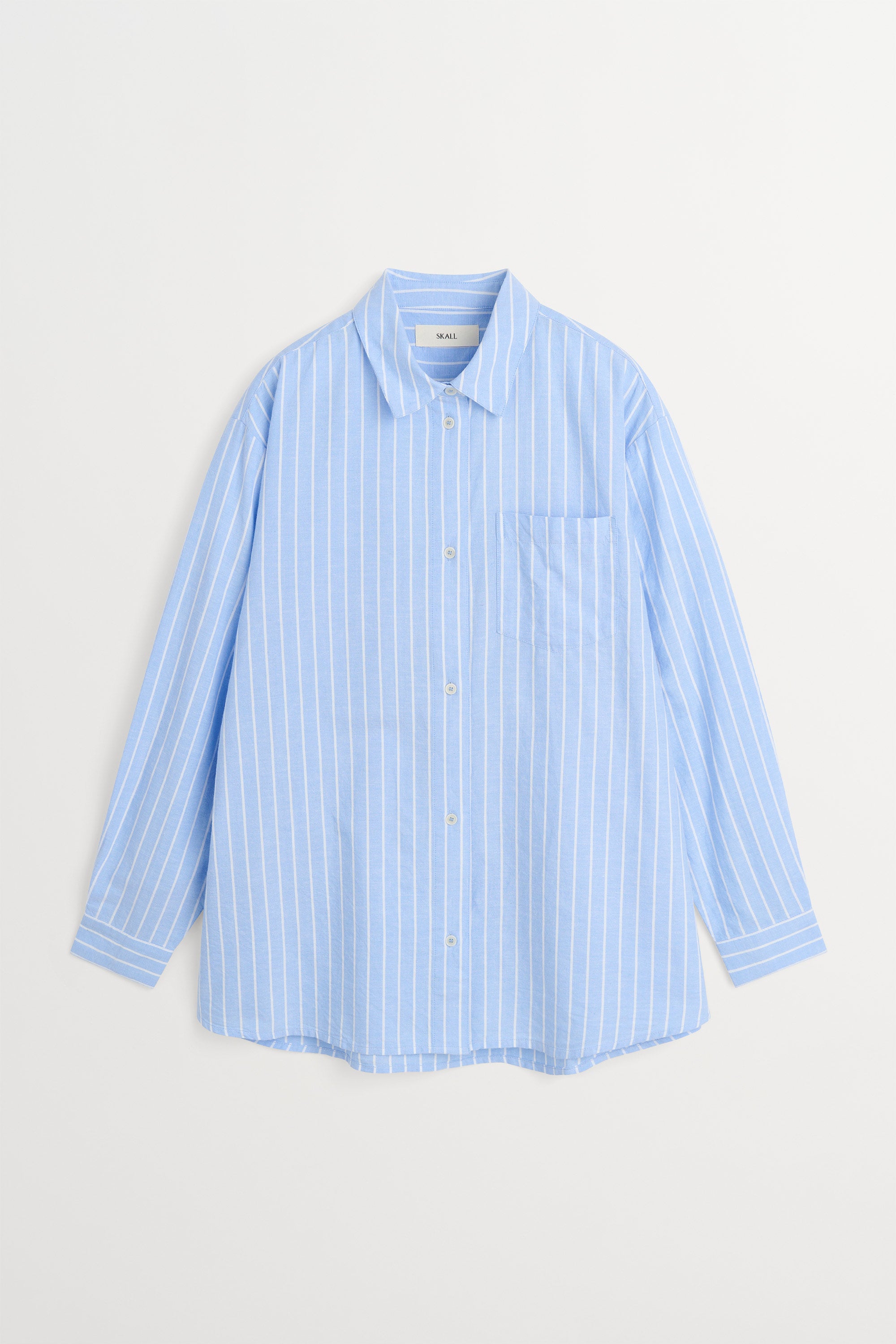 Skall Studio Edgar shirt Shirt Light blue/Off-white stripe