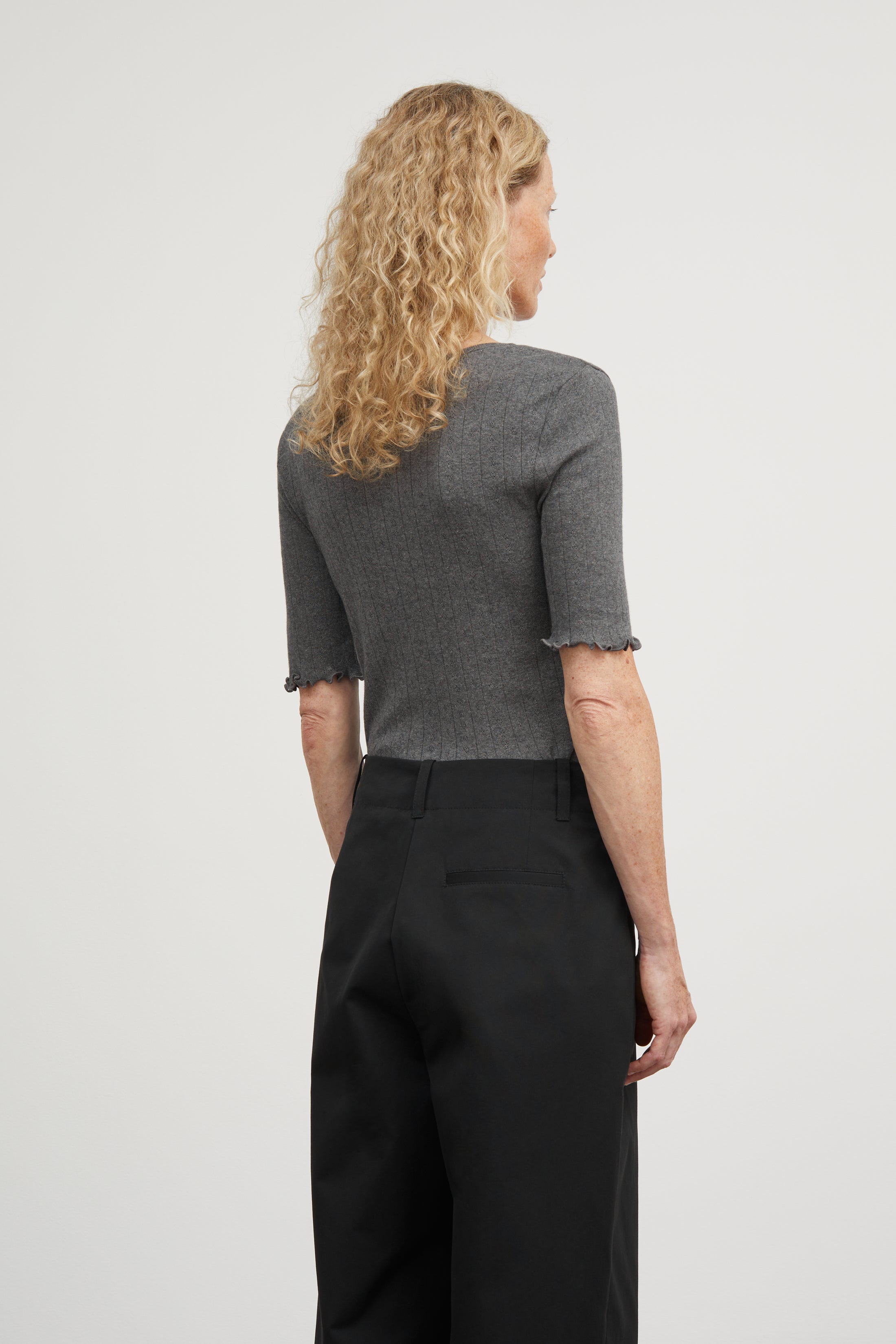 Skall Studio Edie tee T-shirt Dark grey melange