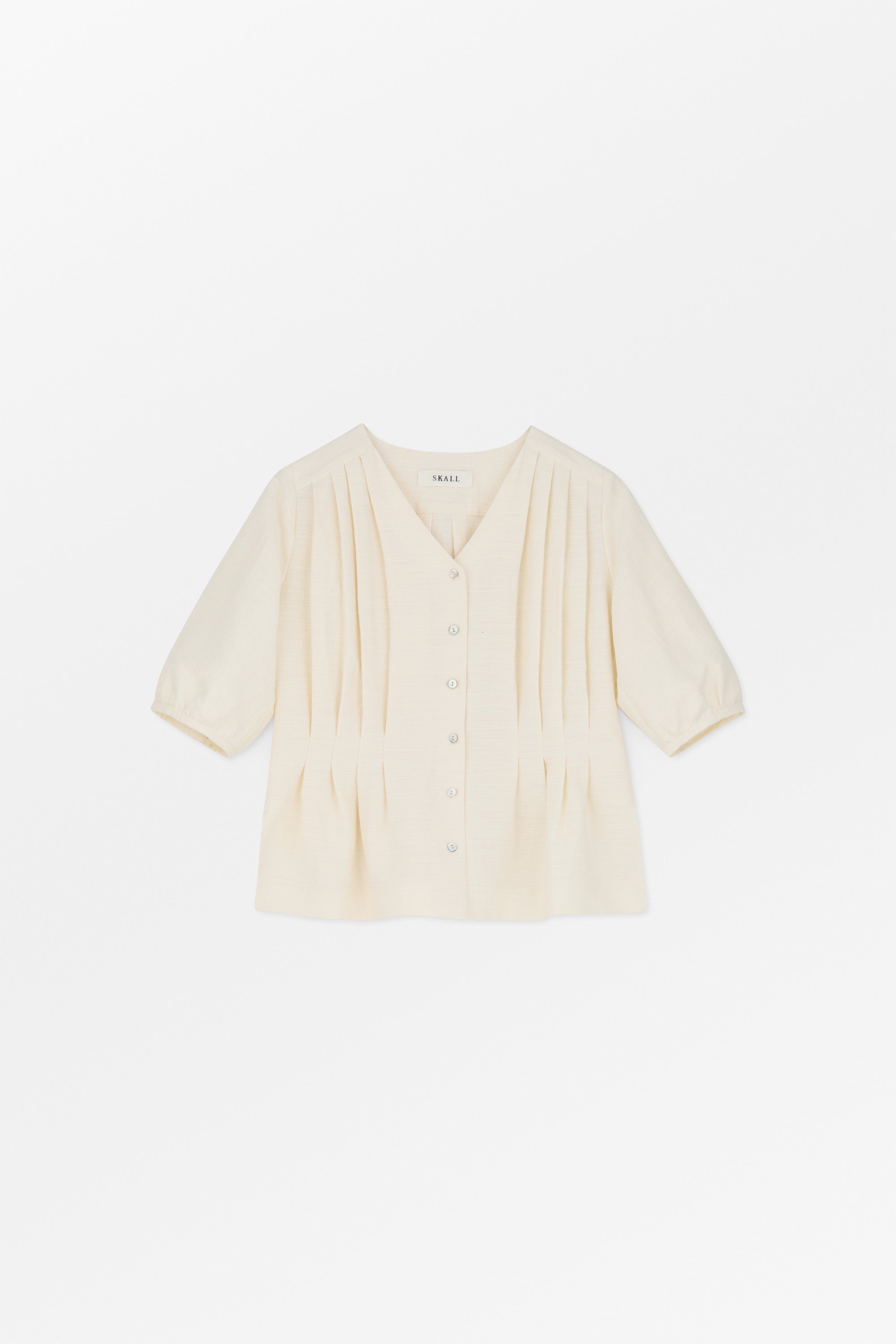 Elvira blouse - Purple/blue check – Skall Studio ENG