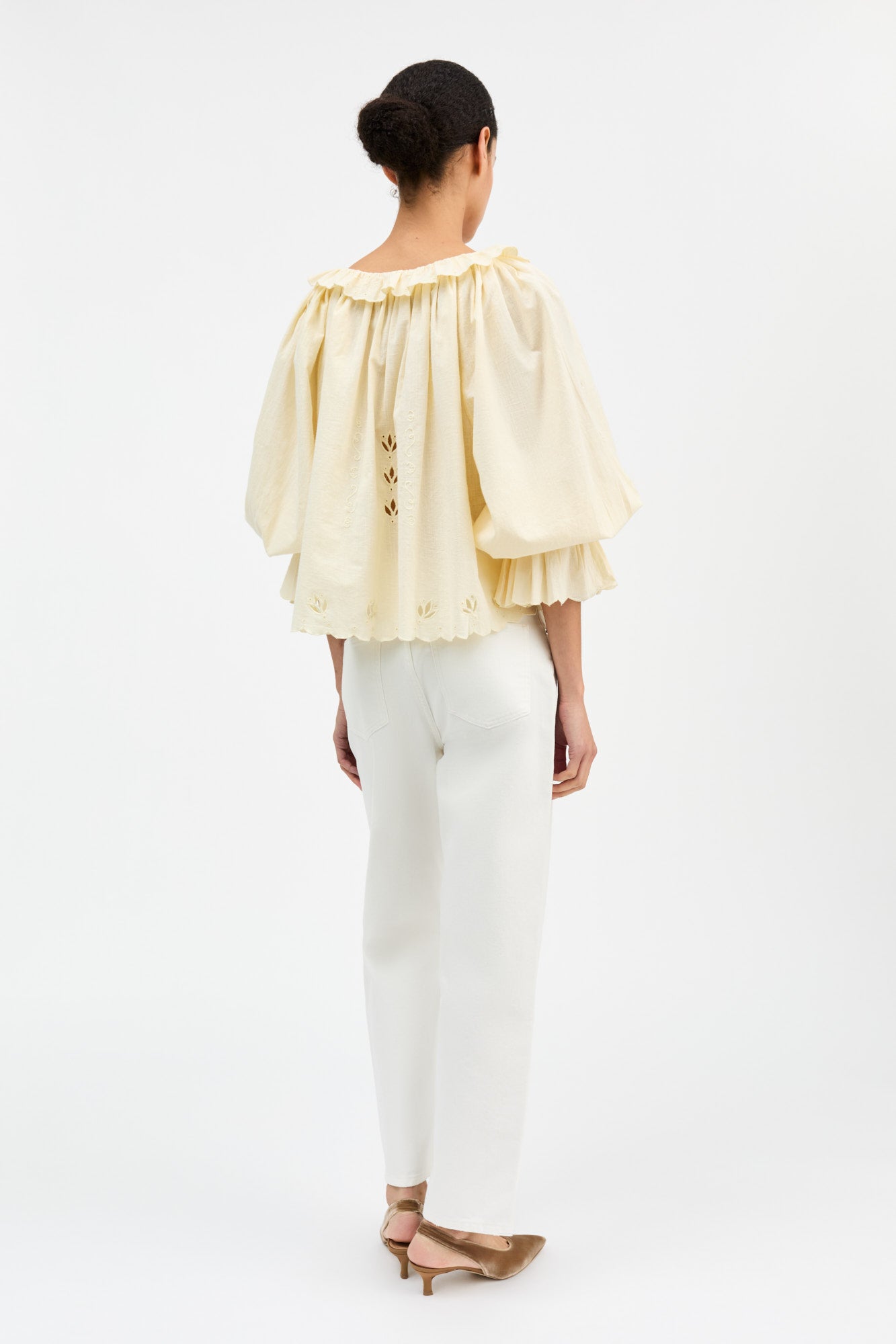 Skall Studio Fleurie blouse Blouse Buttermilk