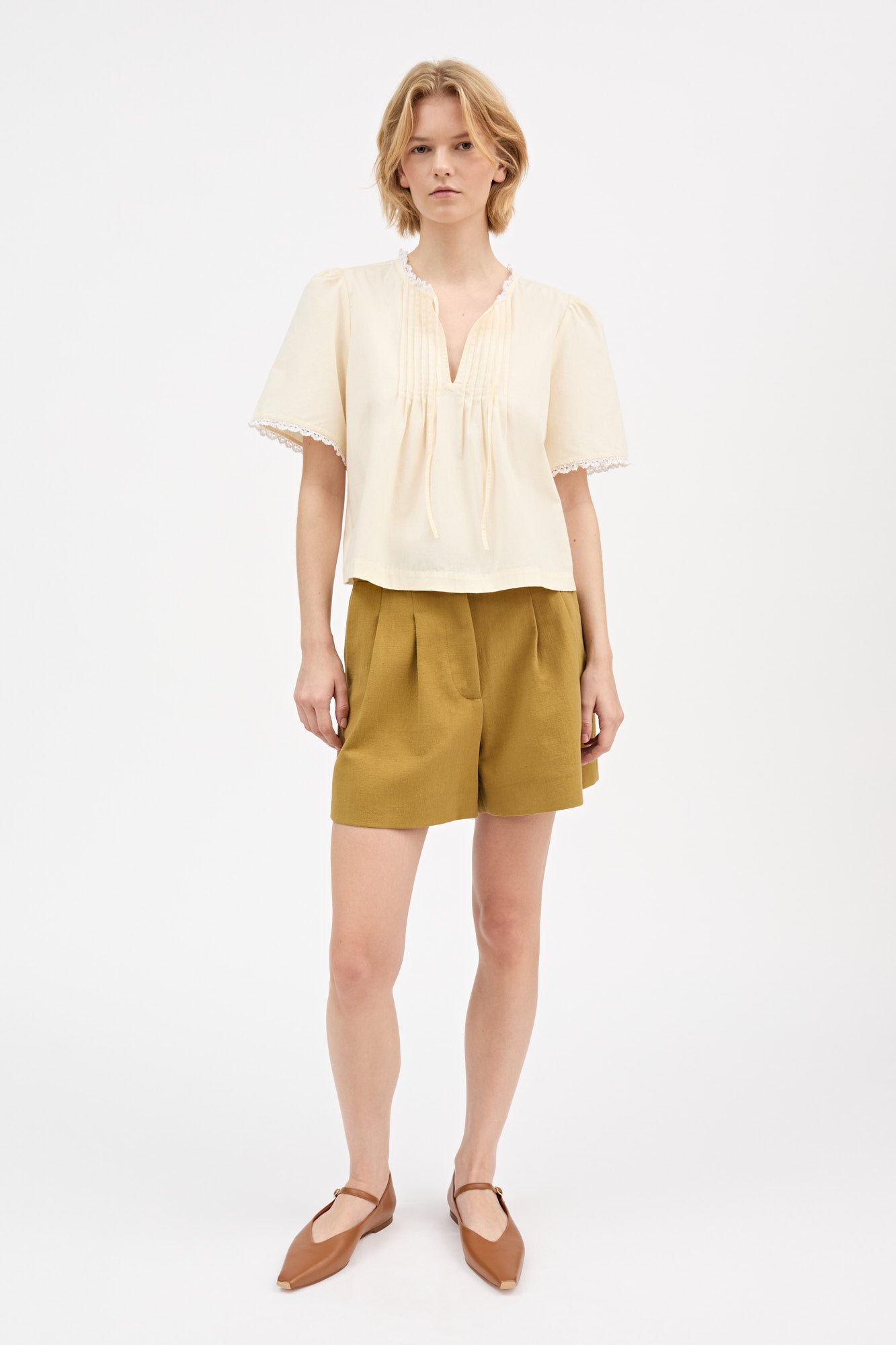 Freesia blouse - Buttermilk – Skall Studio ENG