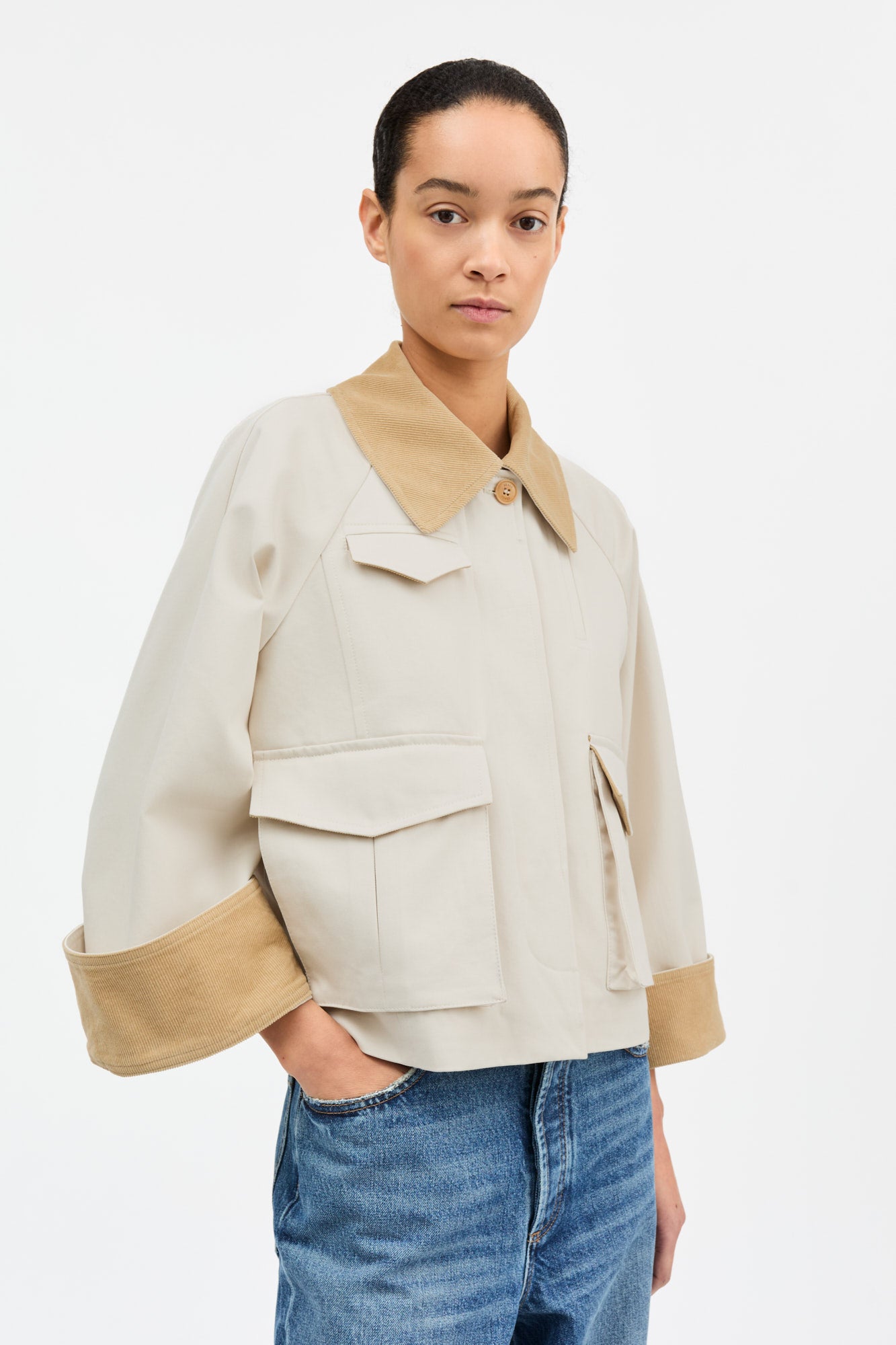 Gaby summer city jacket - Dusty white – Skall Studio ENG