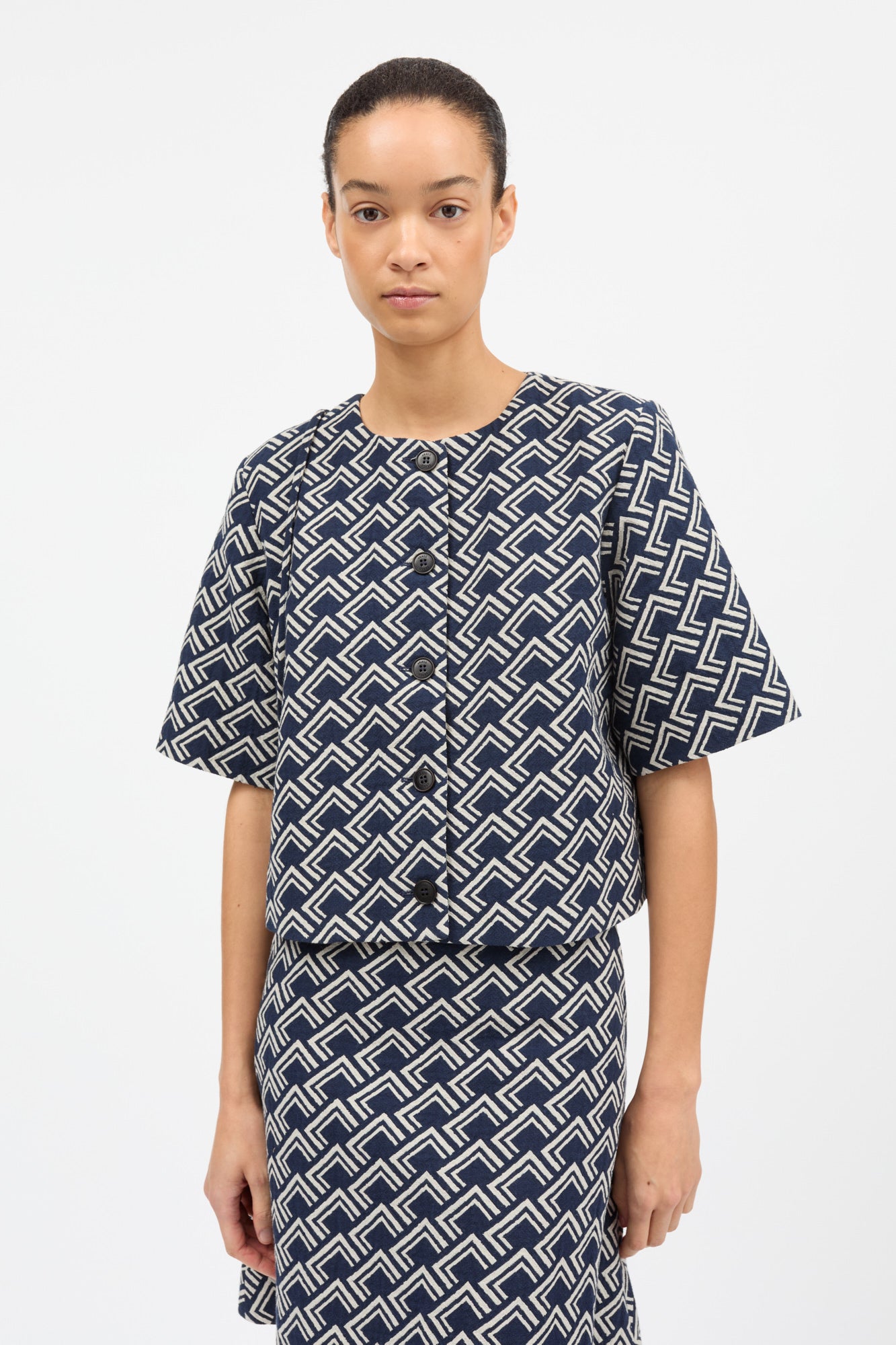 Skall Studio Hill blouse Blouse Navy/Beige