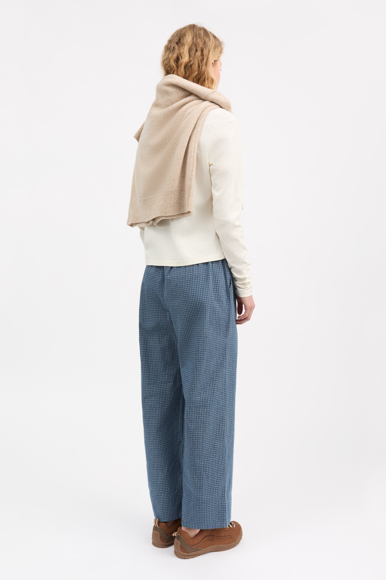 Skall Studio Jasmine pants Pants Blue/Cream mini check