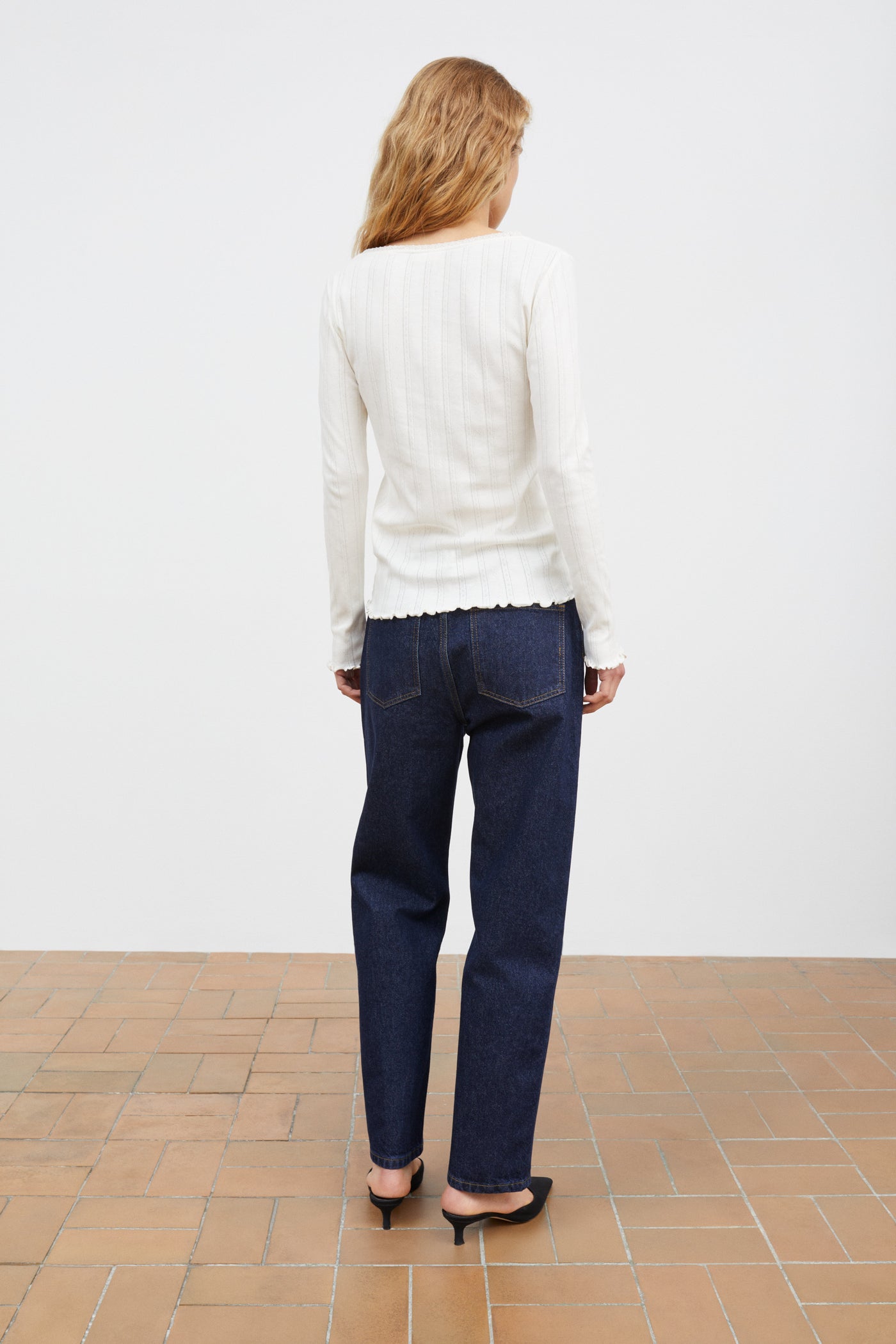 Skall Studio June V blouse Blouse Ecru