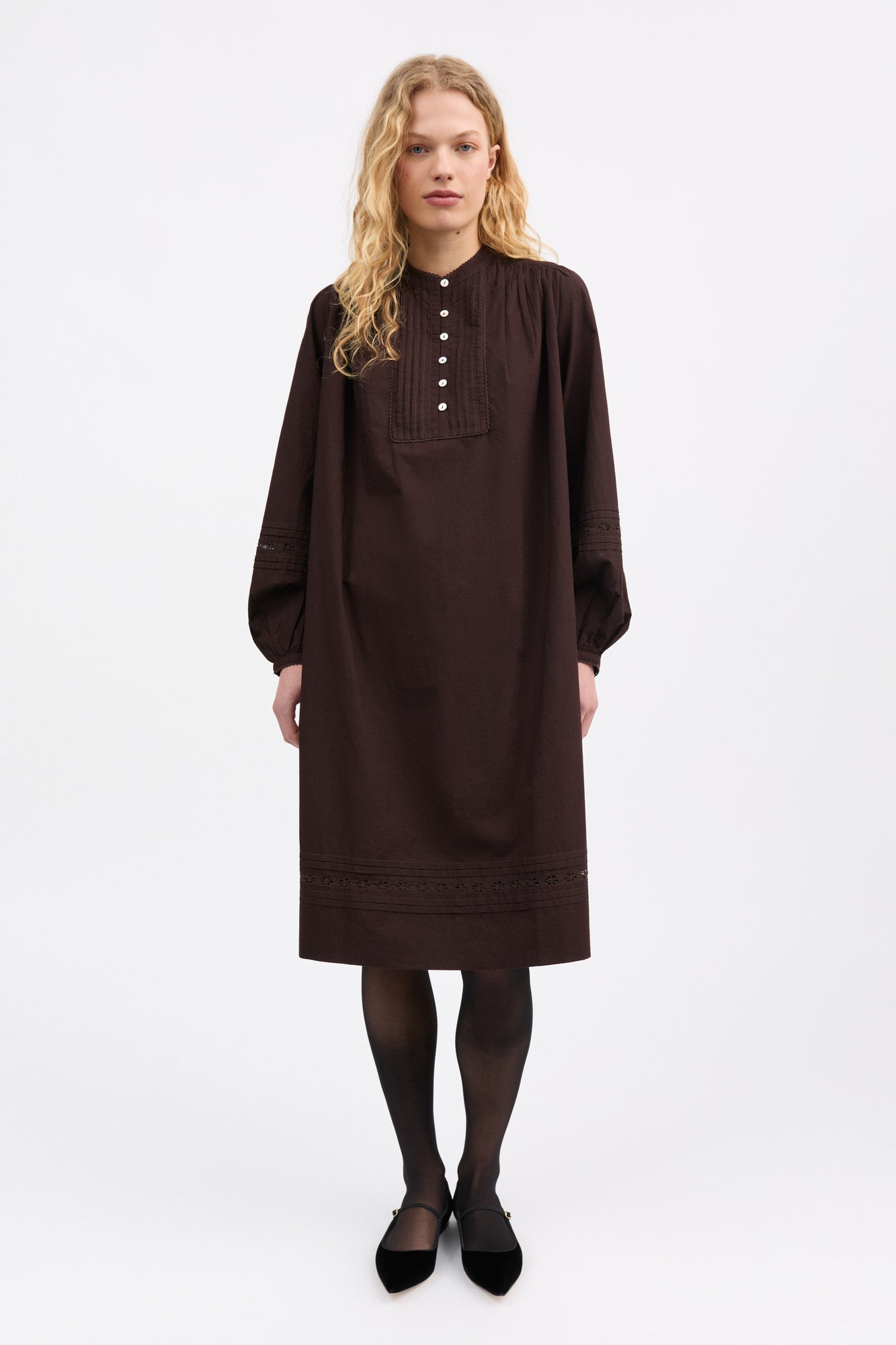 Skall Studio Leaf shirtdress Dress Dark brown