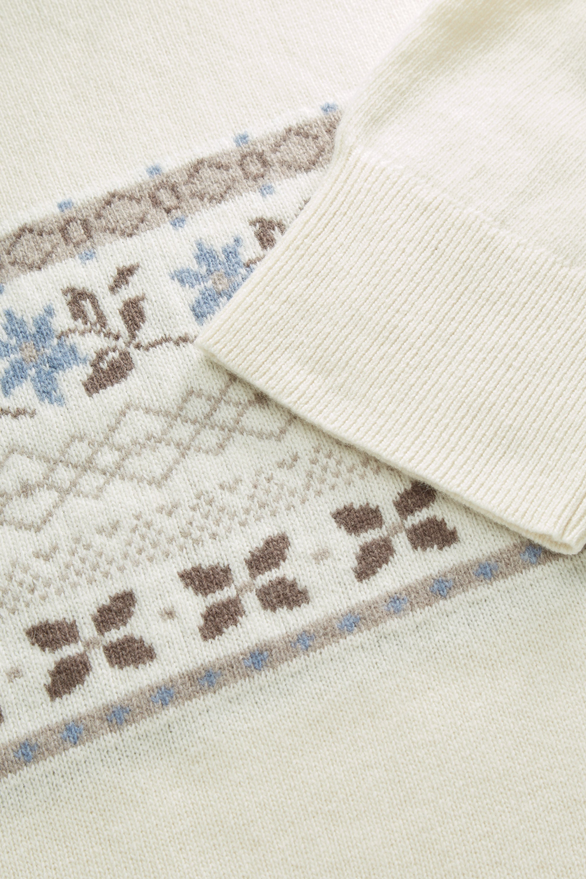 Skall Studio Leonora t-neck Turtleneck Brown/Ecru jacquard