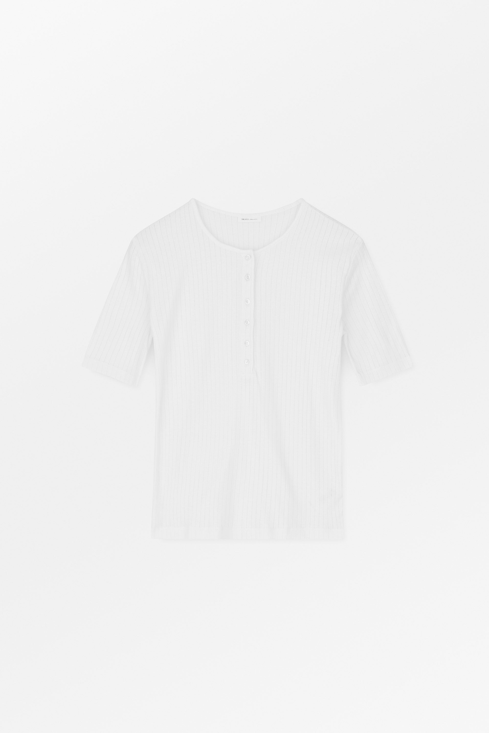 Skall Studio Liv henley tee Tee Optic white