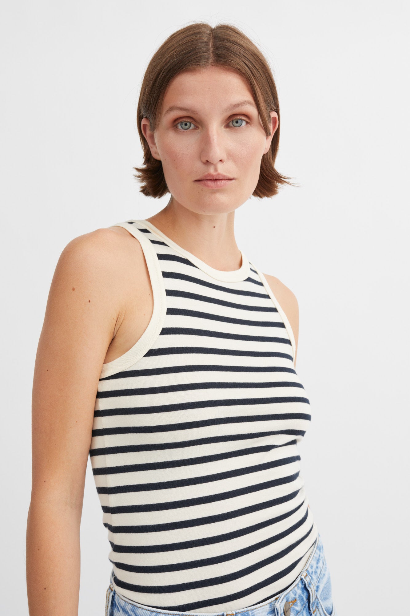 Skall Studio Loui tank top Tank top Dark navy/White stripe