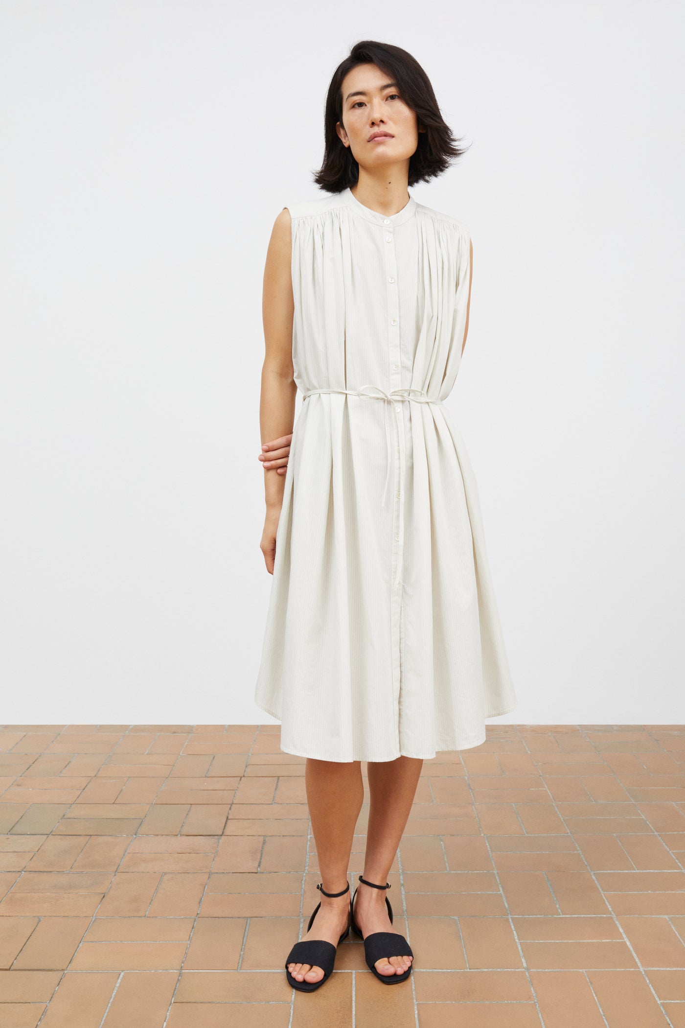 Skall Studio Louise dress Dress Light blue/White stripe