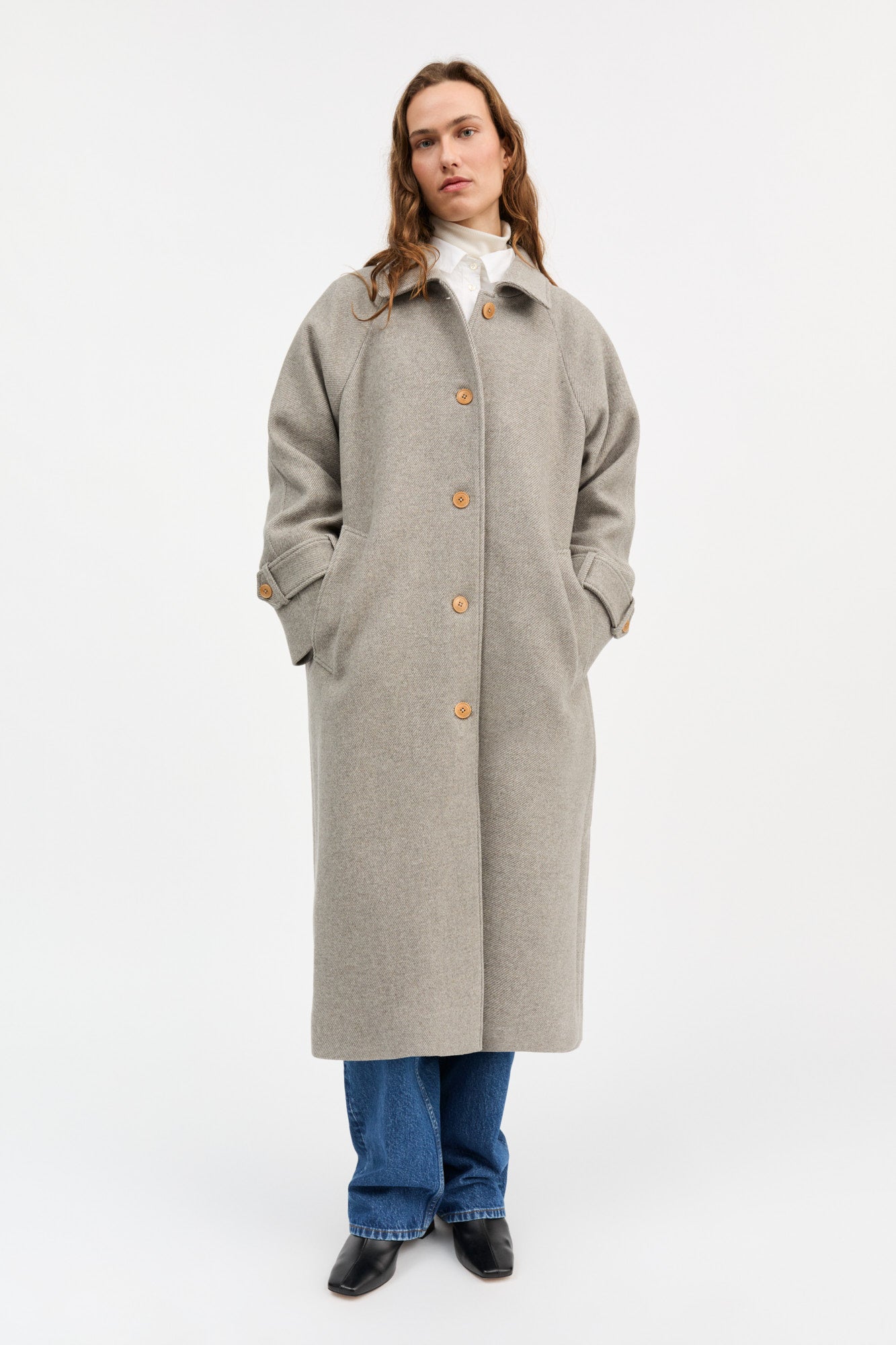 Skall Studio Macy coat Coat Warm grey twill