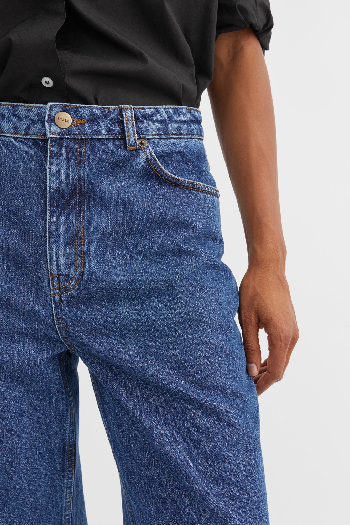 Maddy straight jeans - Mid blue – Skall Studio ENG