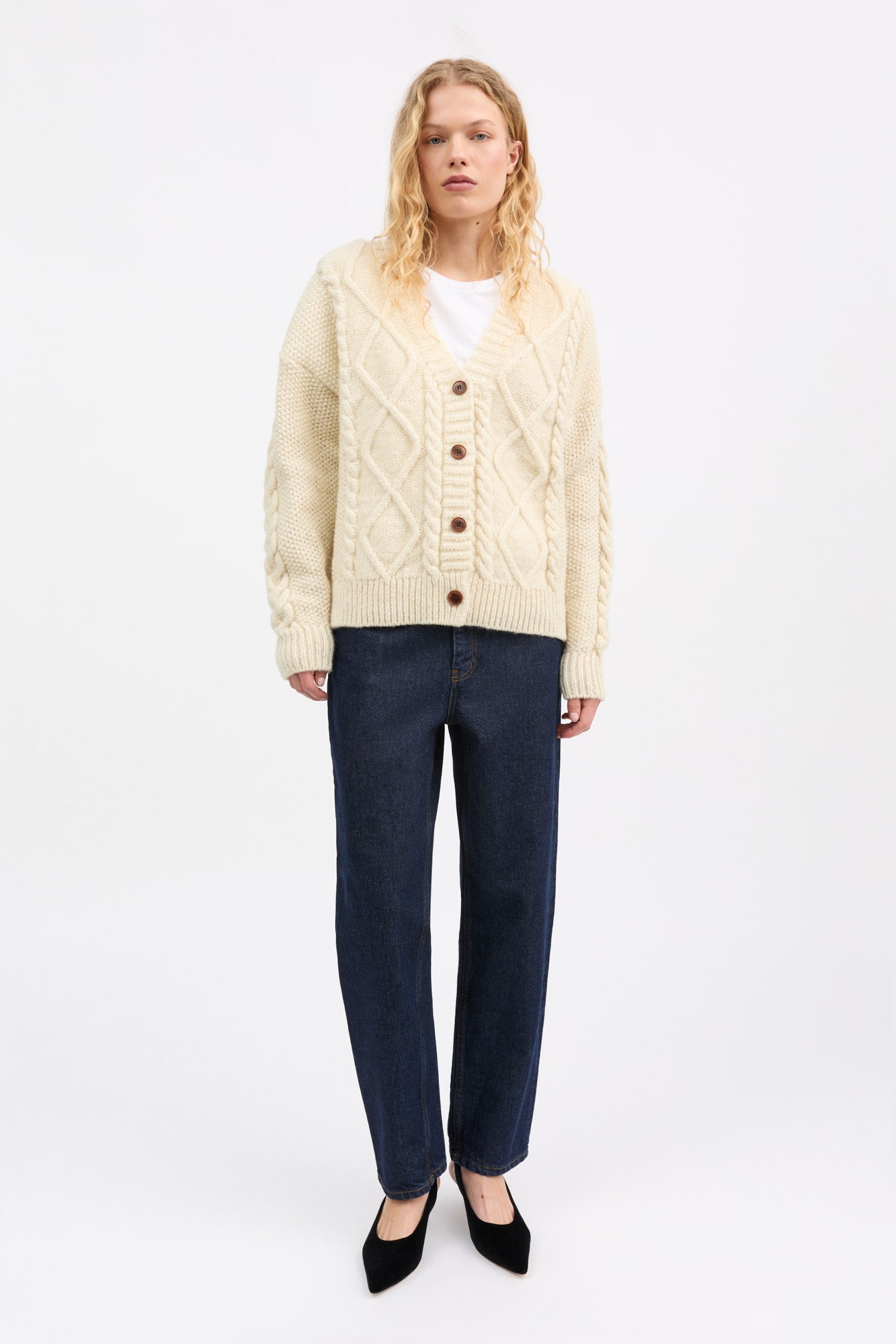 Skall Studio Magda cardigan Knit Off white