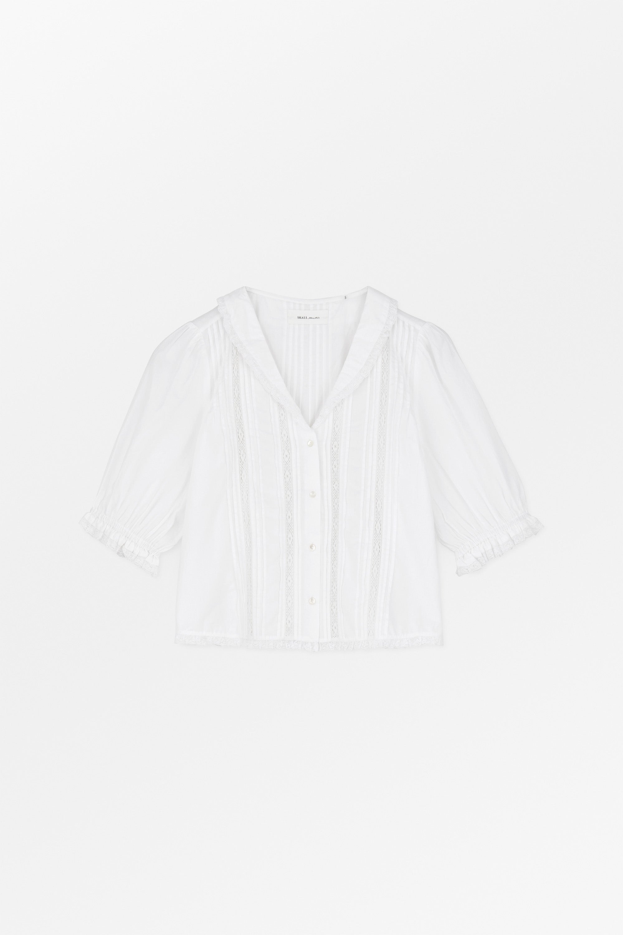 Magnolia short sleeve blouse - Optic white – Skall Studio ENG