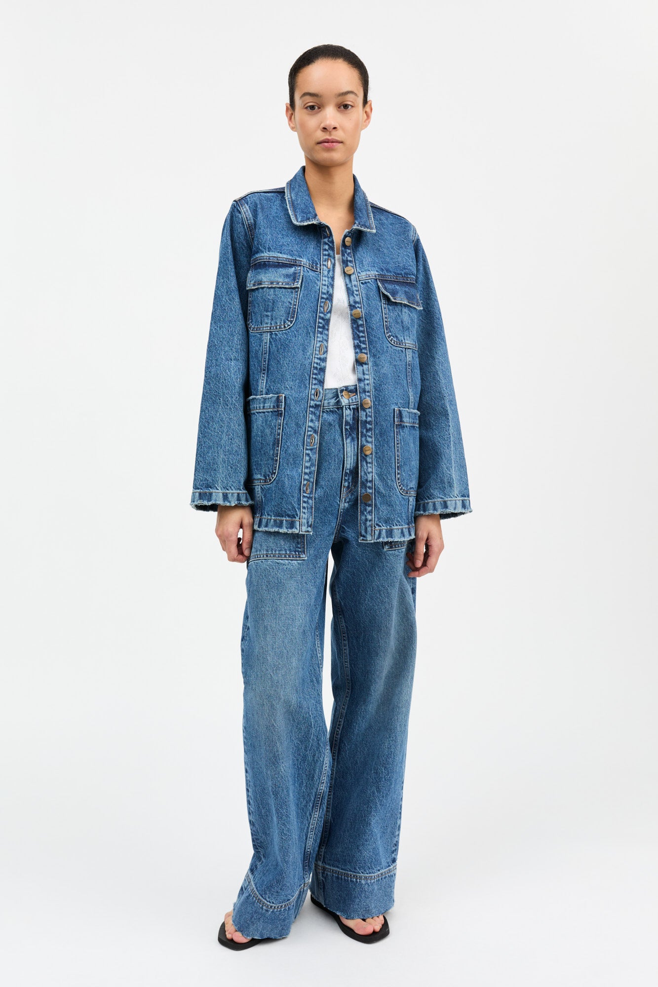 Margaux shirt - Slouchy blue – Skall Studio ENG