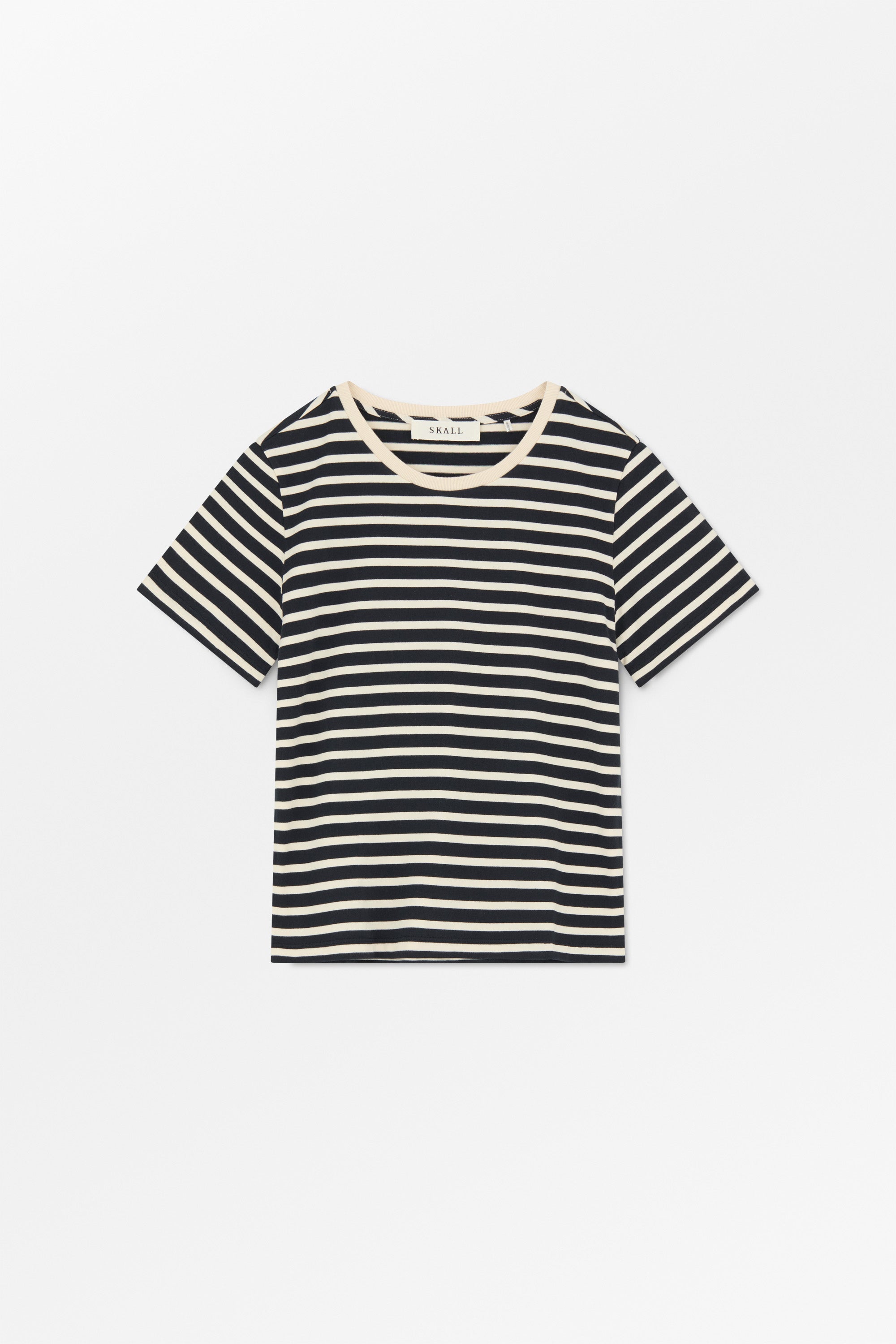 Skall Studio Marron regular tee Tee Navy/Off white stripe