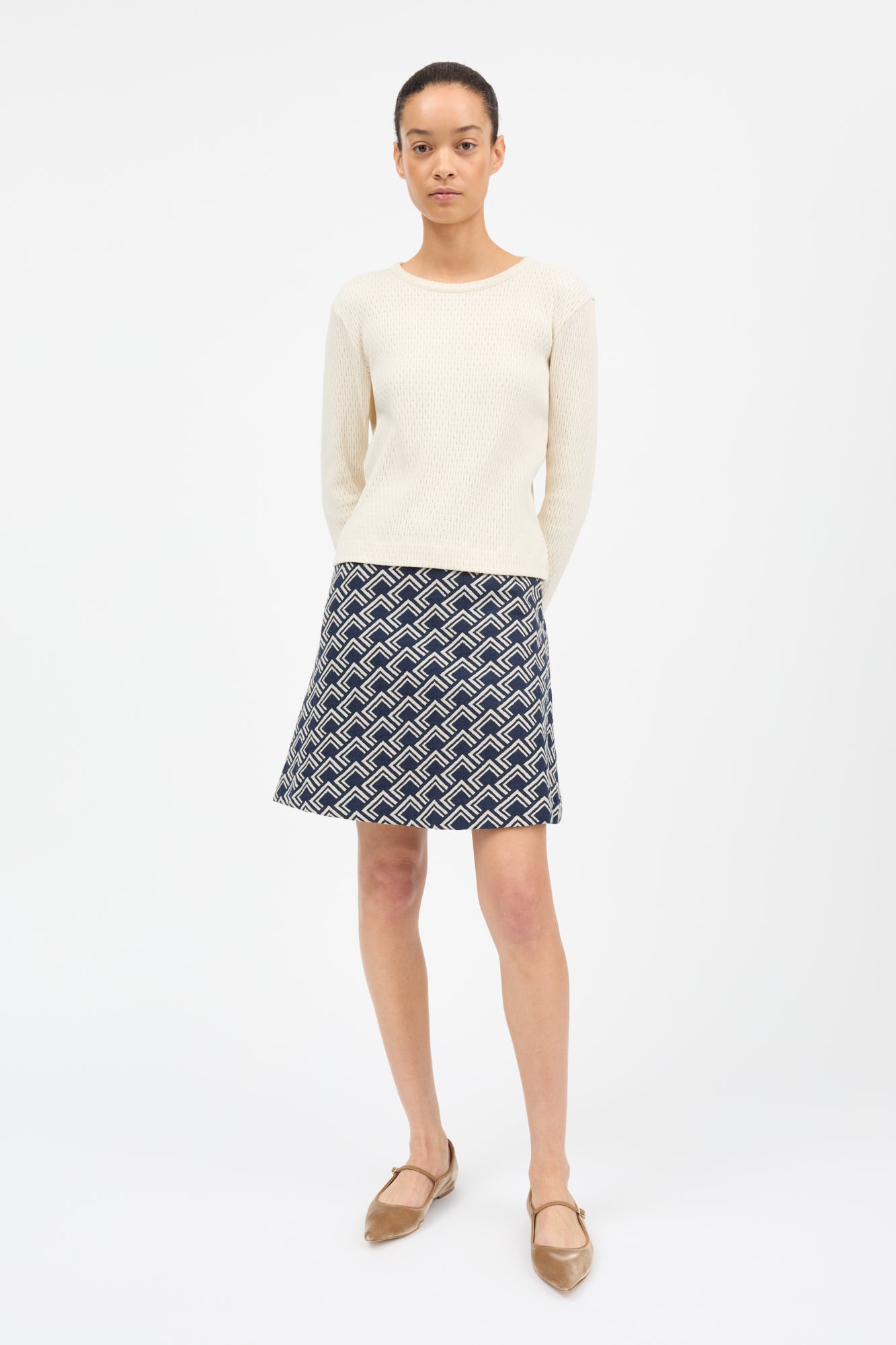 Skall Studio Paula skirt Skirt Navy/Beige
