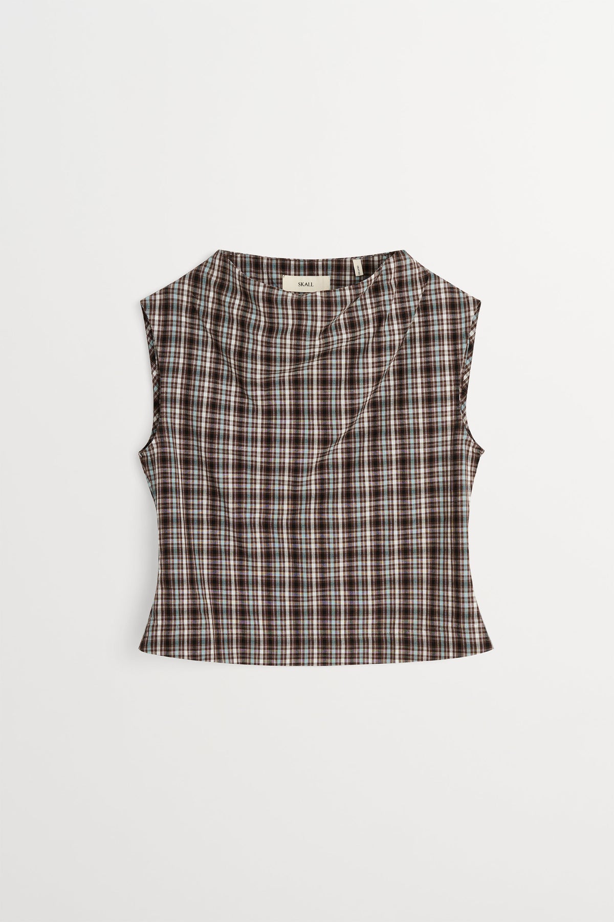 Skall Studio Sahara blouse Blouse Brown/Blue check