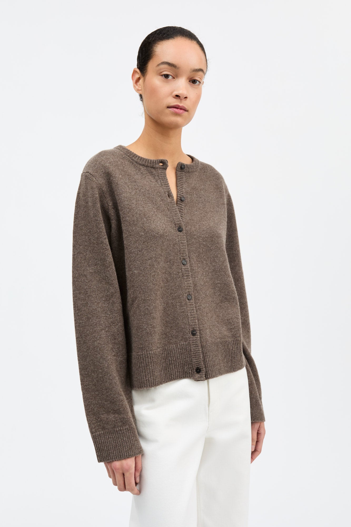 Skall Studio Senna cardigan Cardigan Brown mélange