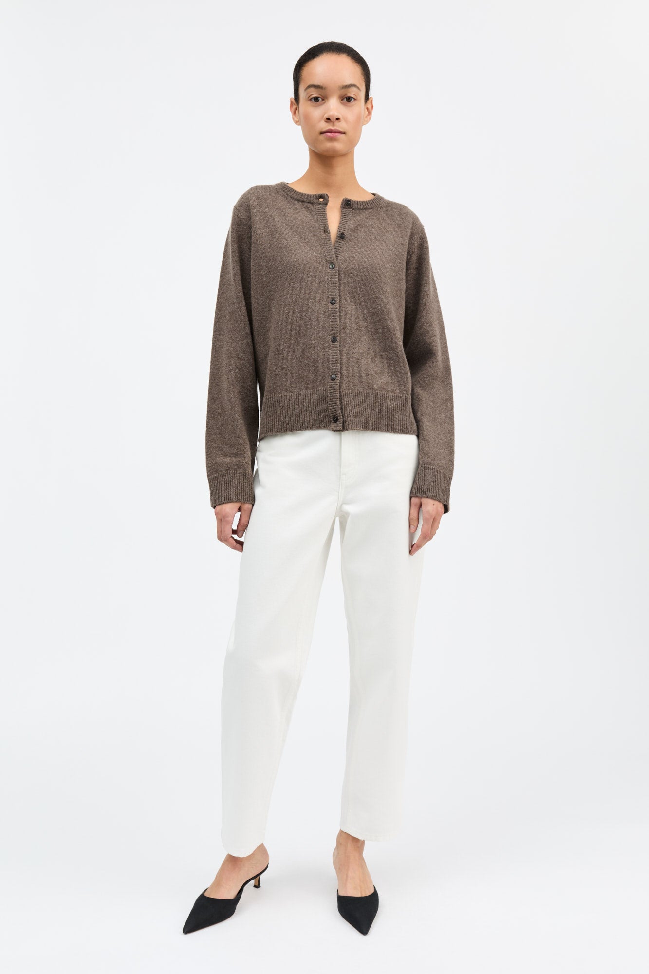Skall Studio Senna cardigan Cardigan Brown mélange
