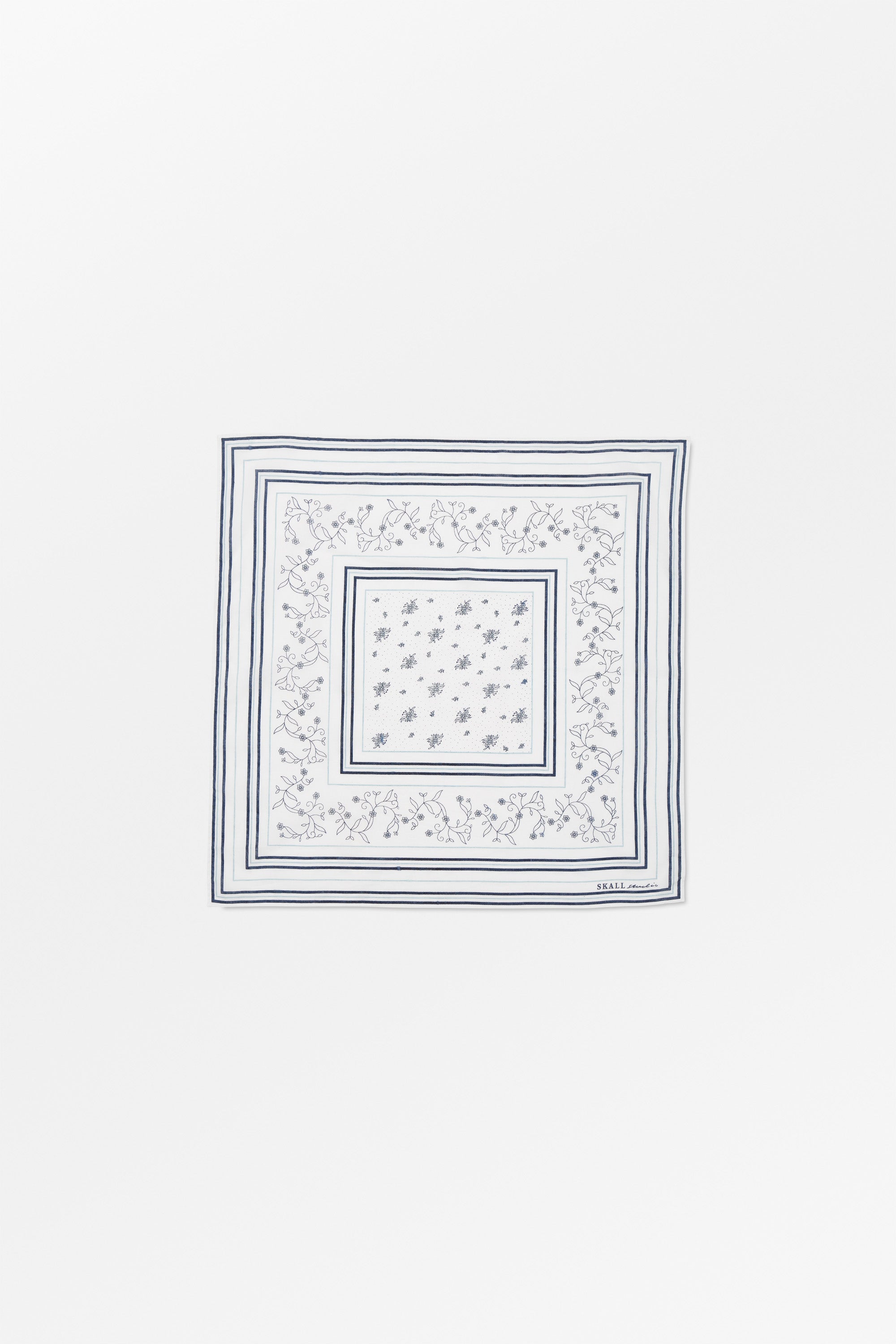 Skall Studio Skall classic scarf 55x55 Scarf Light cream/Blue