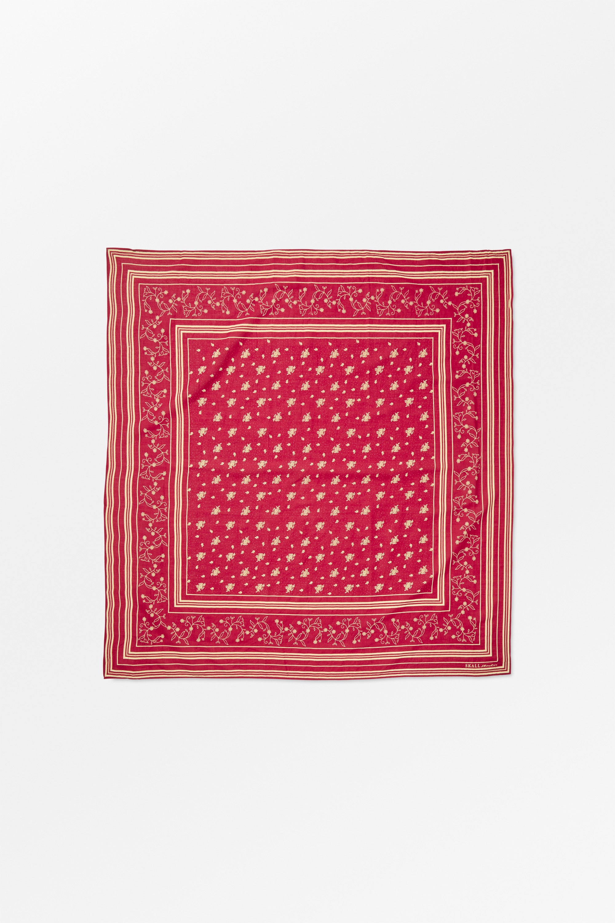 Skall Studio Skall classic scarf 90x90 Scarf Fiery red/Light cream