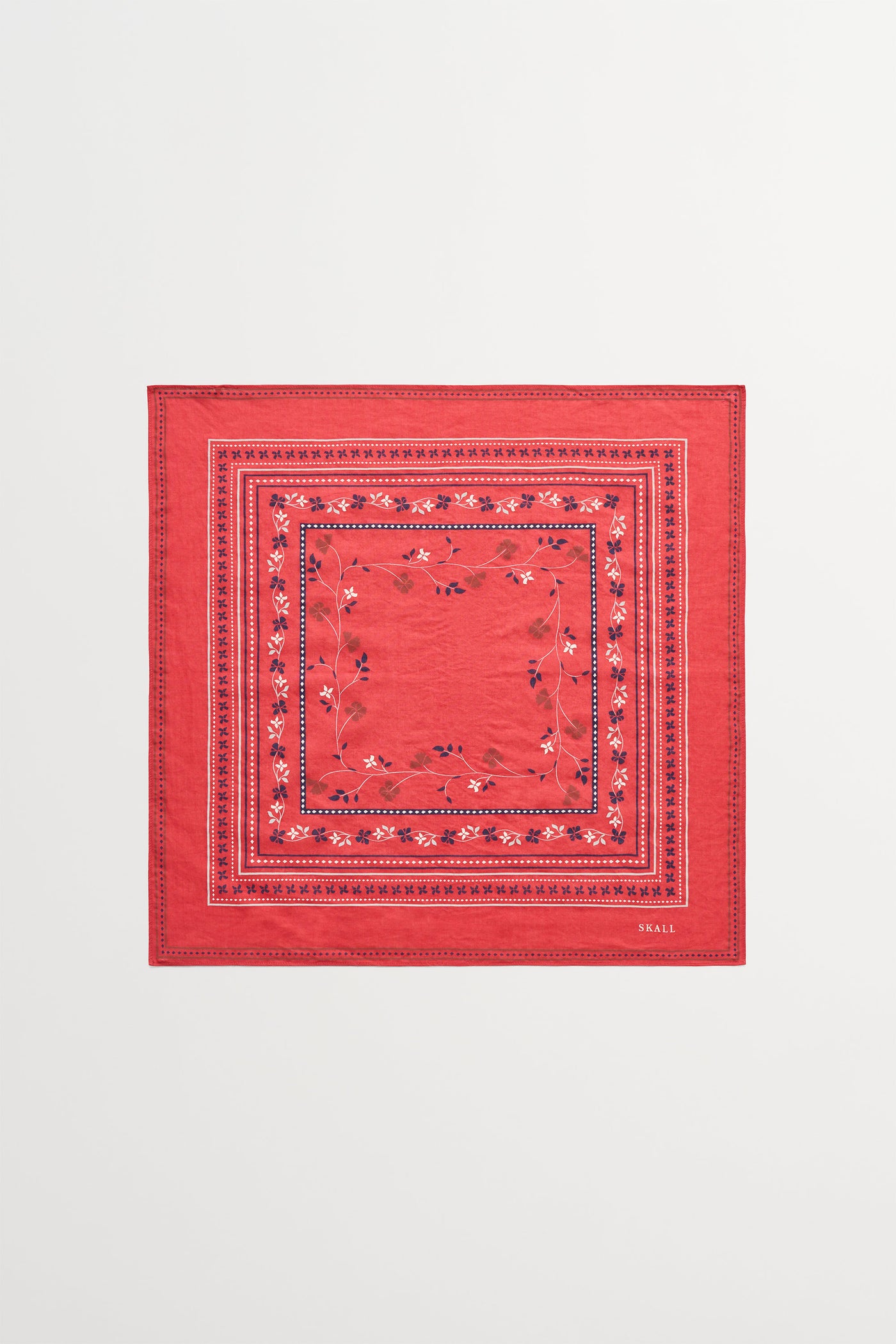 Skall Studio Skall floral scarf 55x55 Scarf Faded red