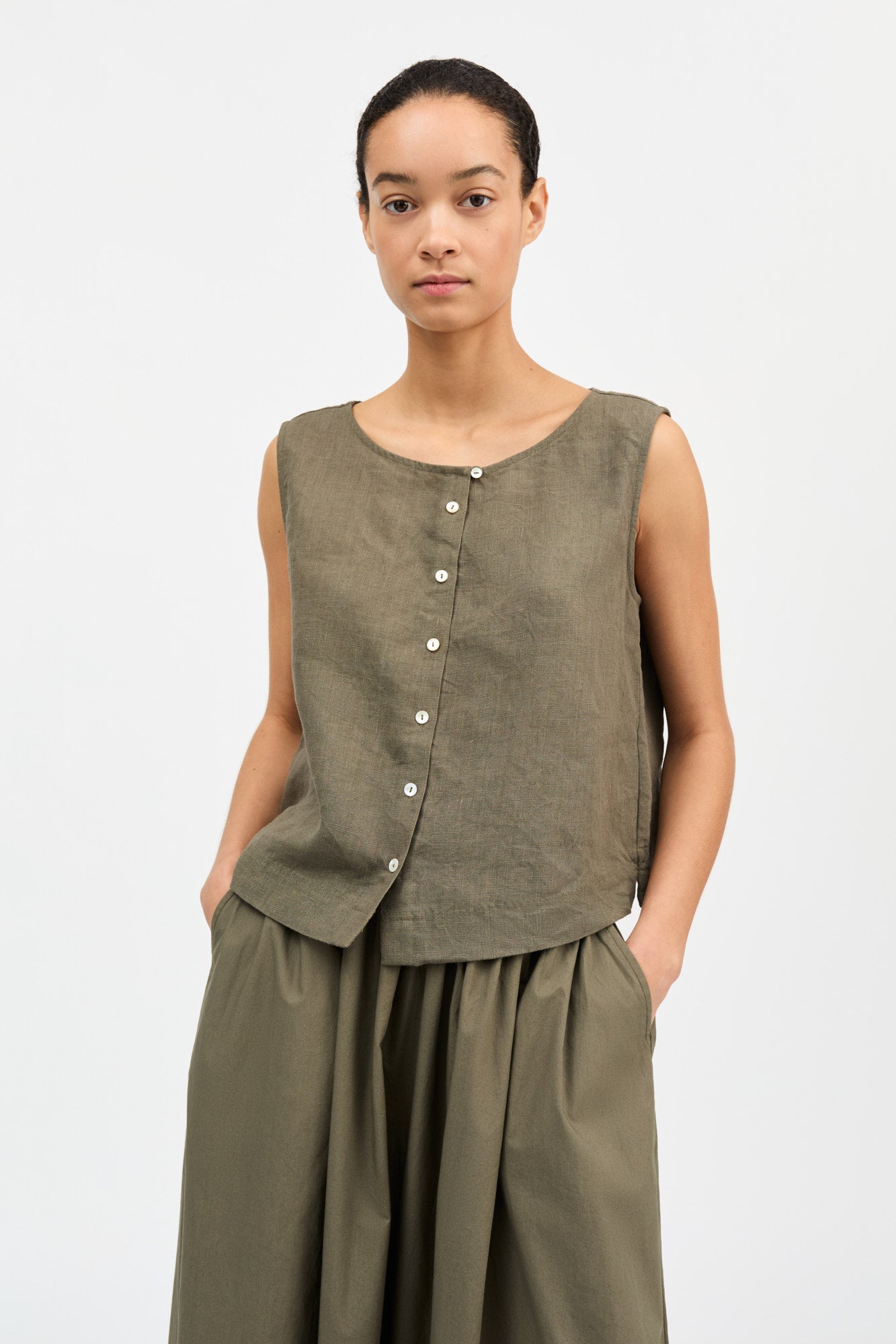 Skall Studio Vetiver top Top Khaki