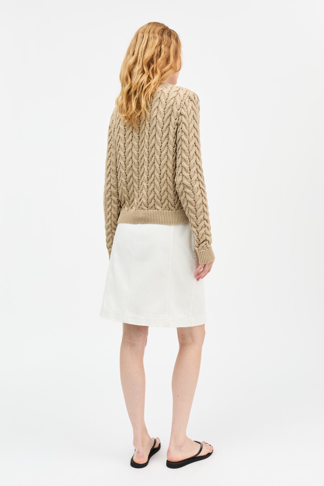 Skall Studio Wavy O-neck jumper Jumper Warm beige