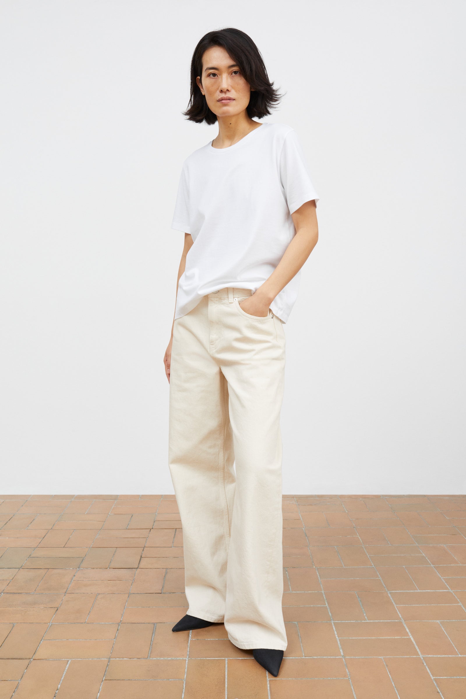 Willow wide jeans - Ecru – Skall Studio ENG