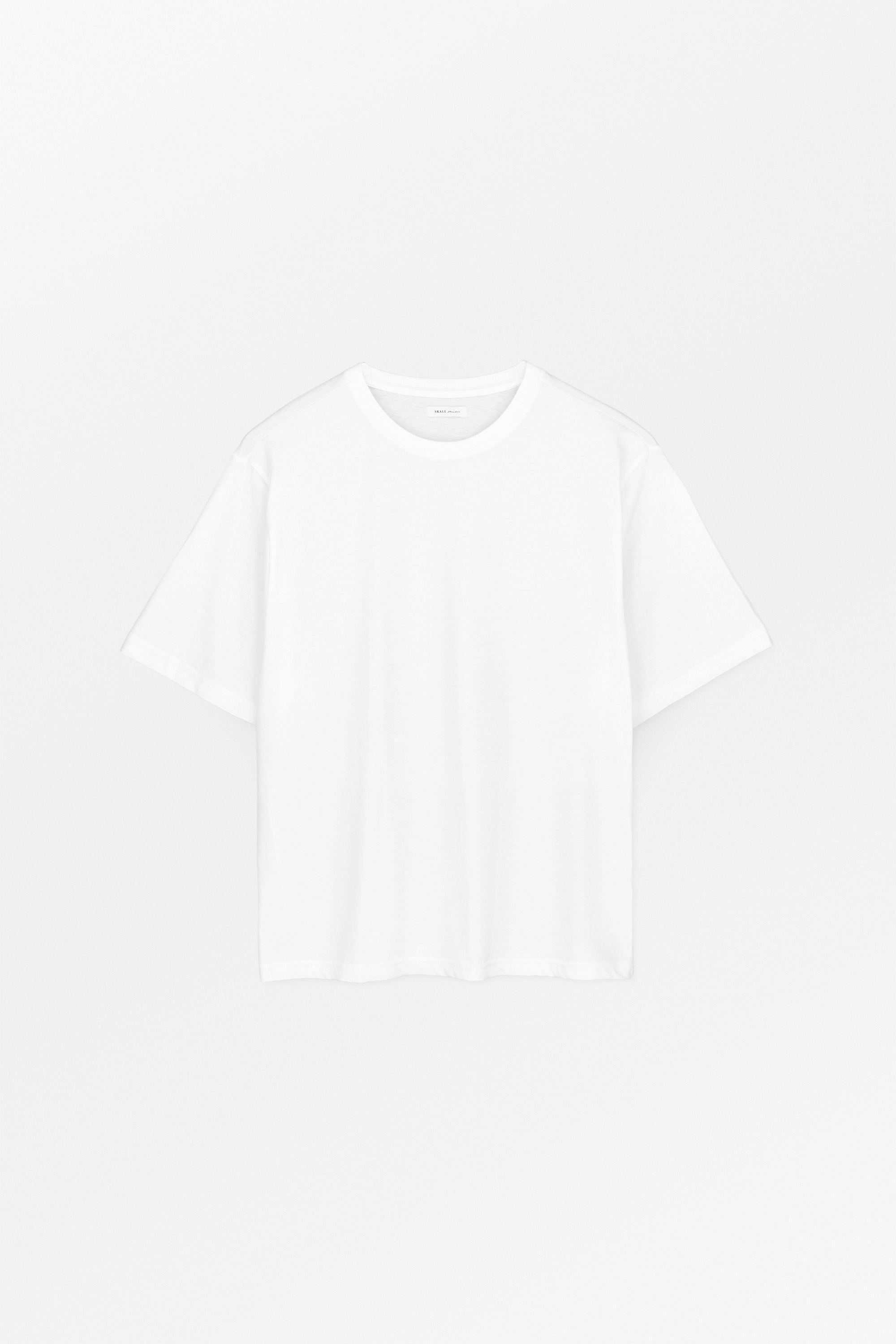 Andy oversize tee - Optic white – Skall Studio ENG